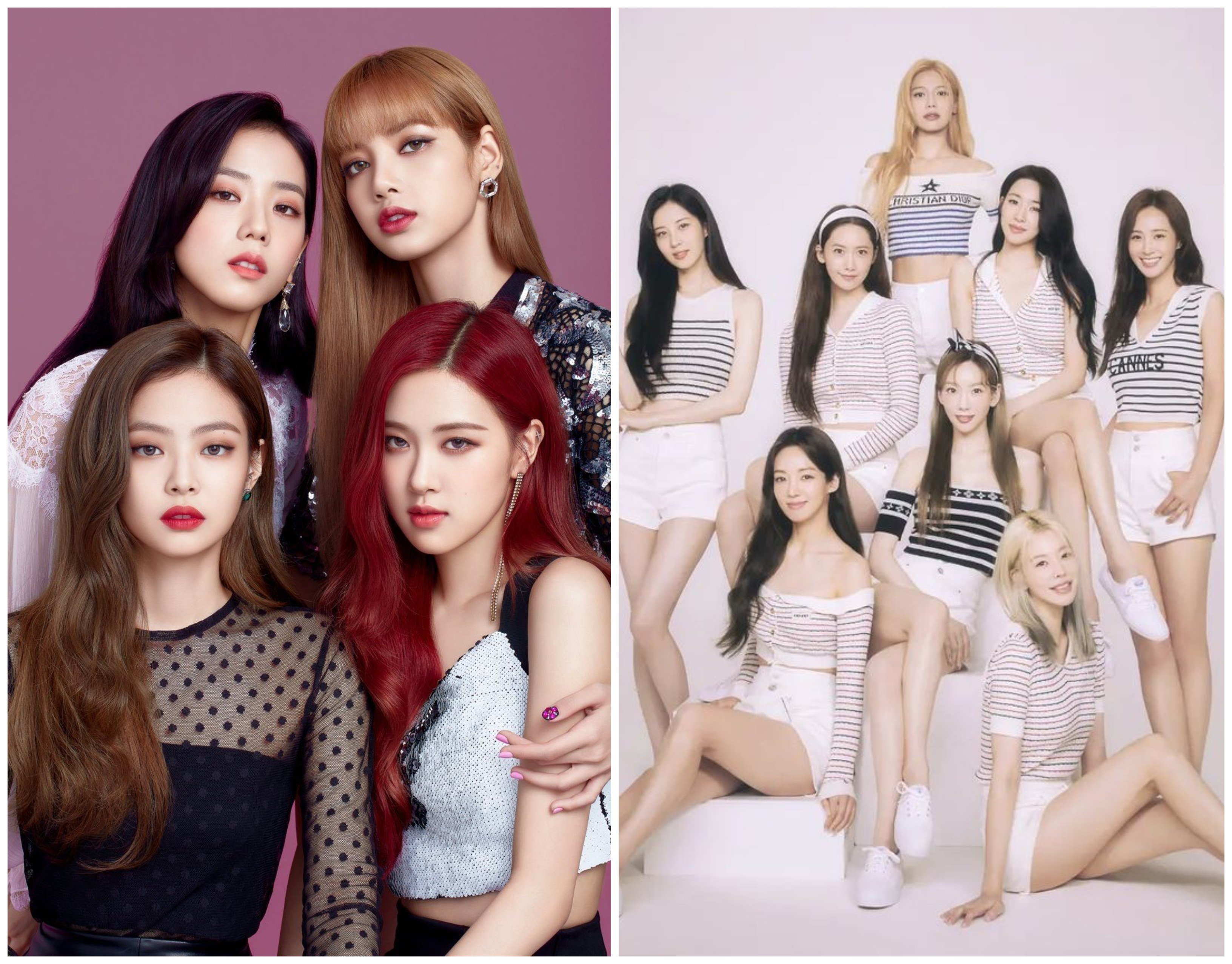 Blackpink and Girls’ Generation are among K-pop’s biggest girl groups. Photos: @olens_official, @girlsgeneration/Instagram