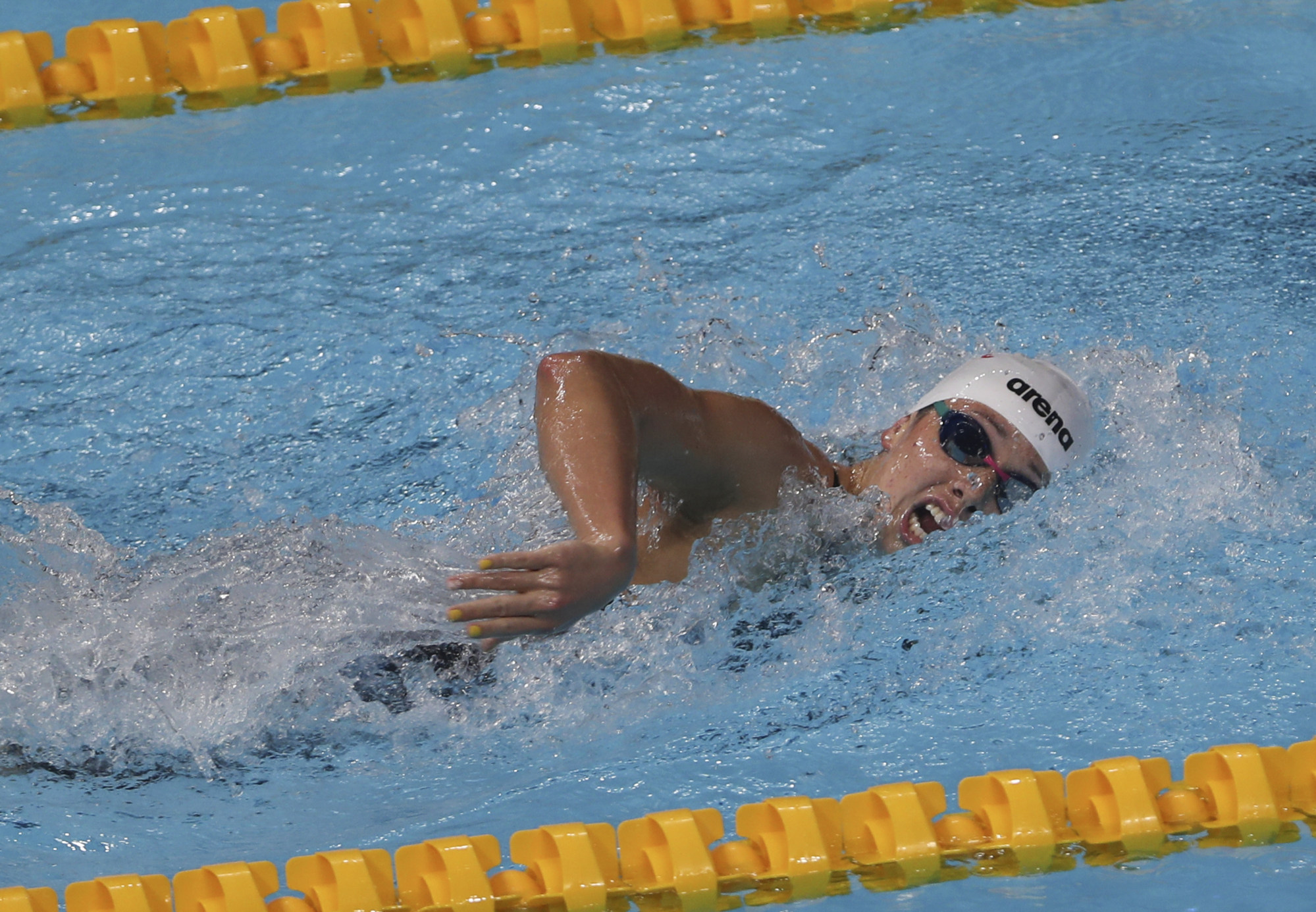 Siobhan Haughey during the 200m freestyle final in Abu Dhabi. Photo: AP