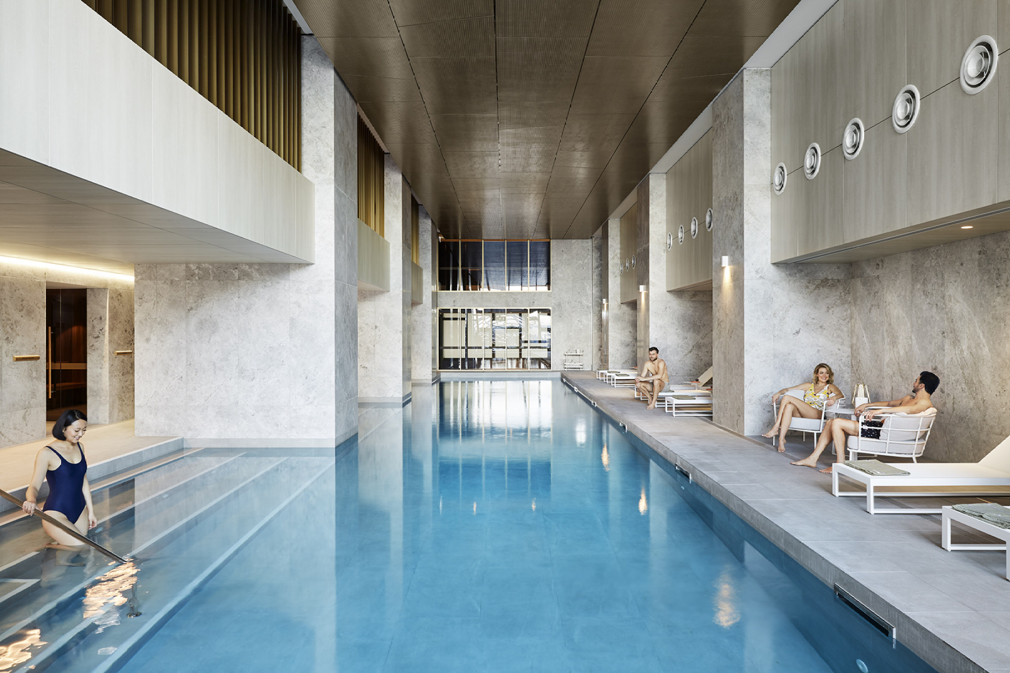The swimming pool at West Side Place, Melbourne. Photo: Far East Consortium