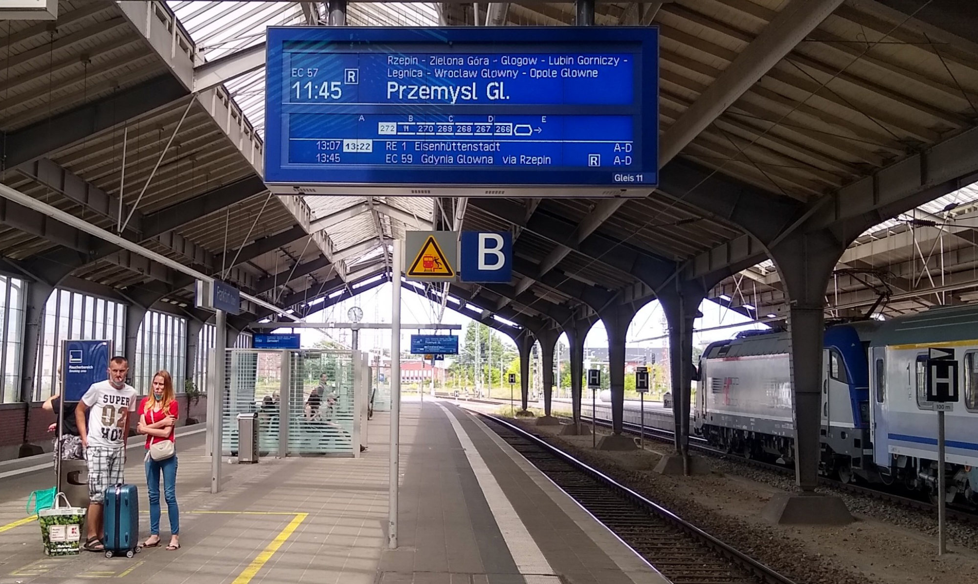 A platform at Frankfurt on the Oder railway station. Photo: Tim Pile