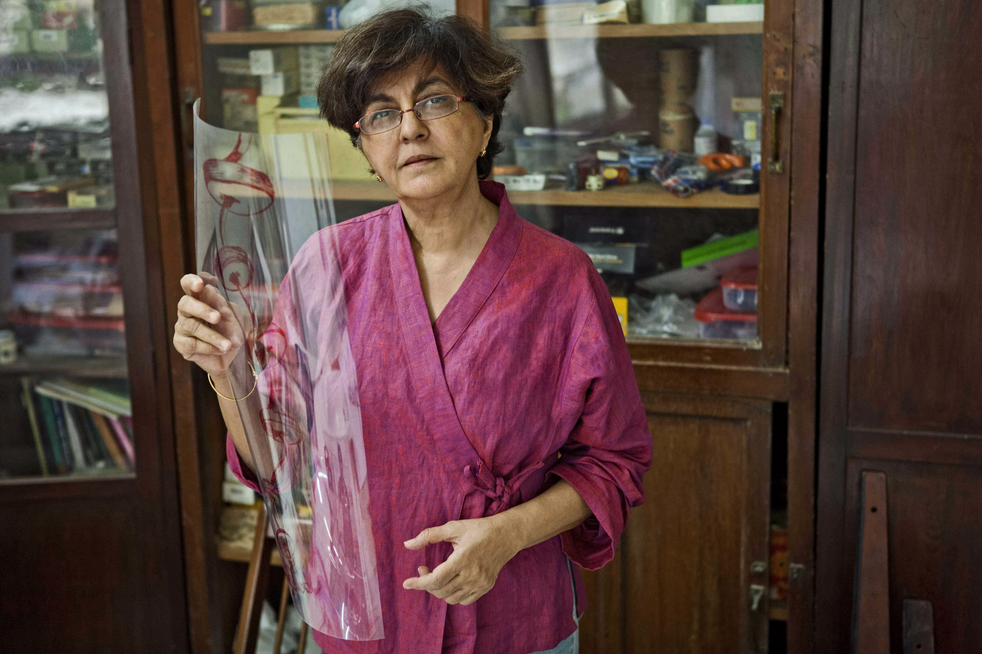 Malani in her studio in Mumbai, India. Photo: Johan Pijnappel / Courtesy of the artist
