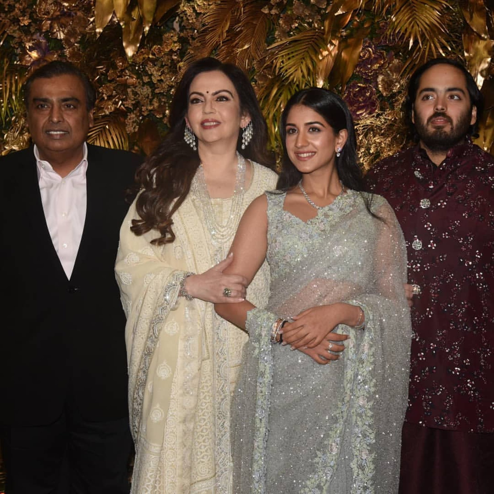 Rolling with Mukesh Ambani comes at a price: Mukesh and Nita Ambani with their son Anant Ambani and his fiancée Radhika Merchant. Photo: @radhikamerchantfc/Instagram