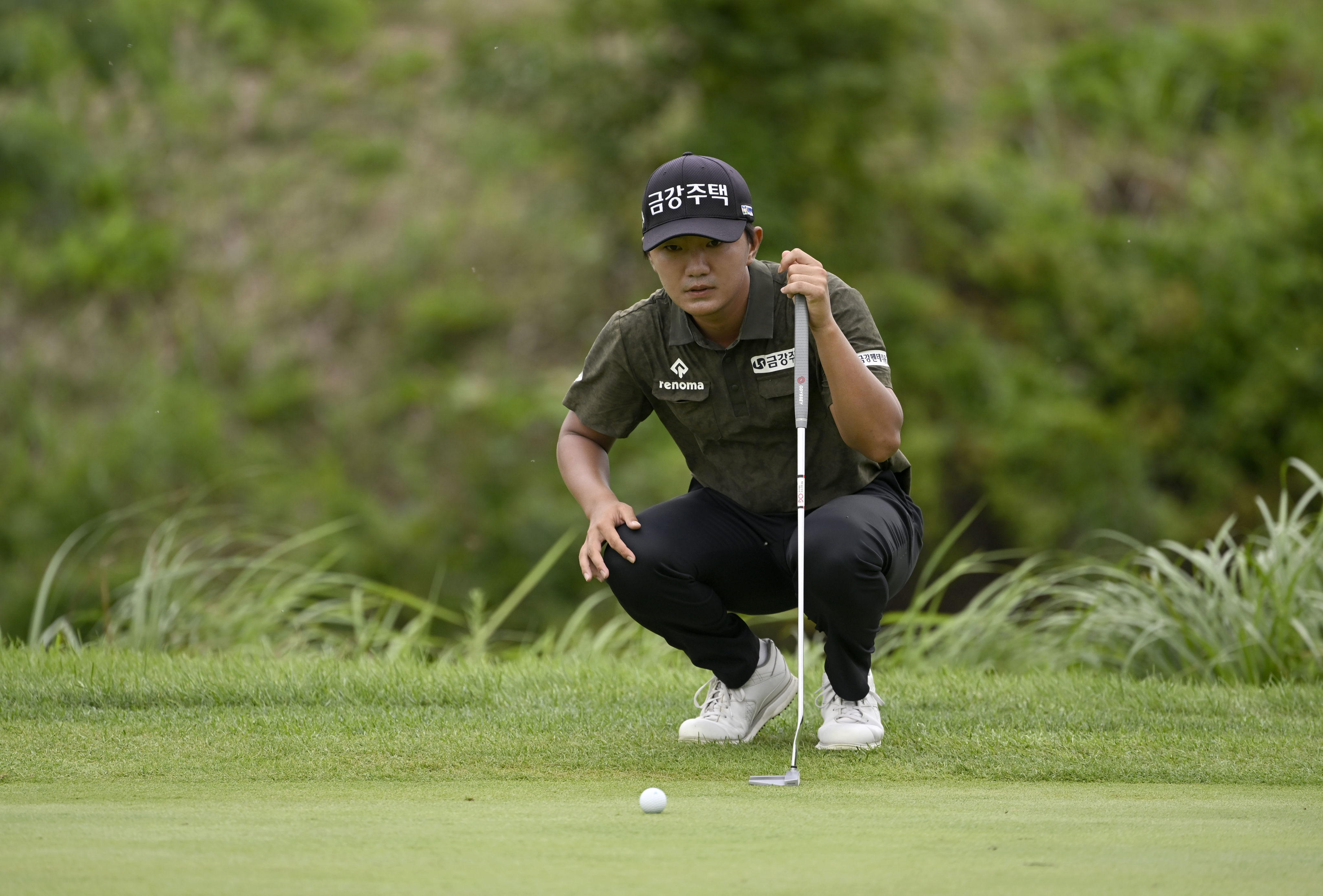 Taehoon Ok of South Korea held the joint lead after round two at the Lotte Skyhill Country Club. Photo: Asian Tour