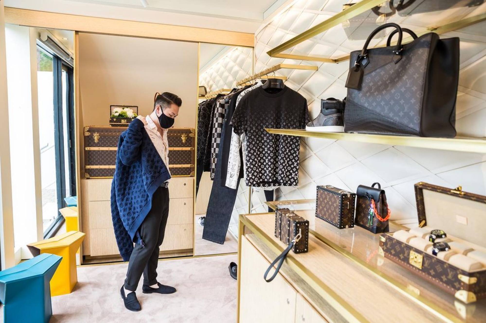 Huang on one of his shopping trips. Photo: Instagram