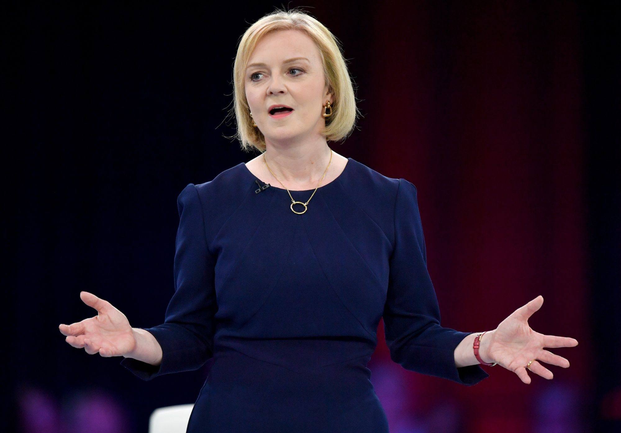 Tory leadership favourite Liz Truss downplayed on Sunday the prospect of a UK recession Photo: Bloomberg/File