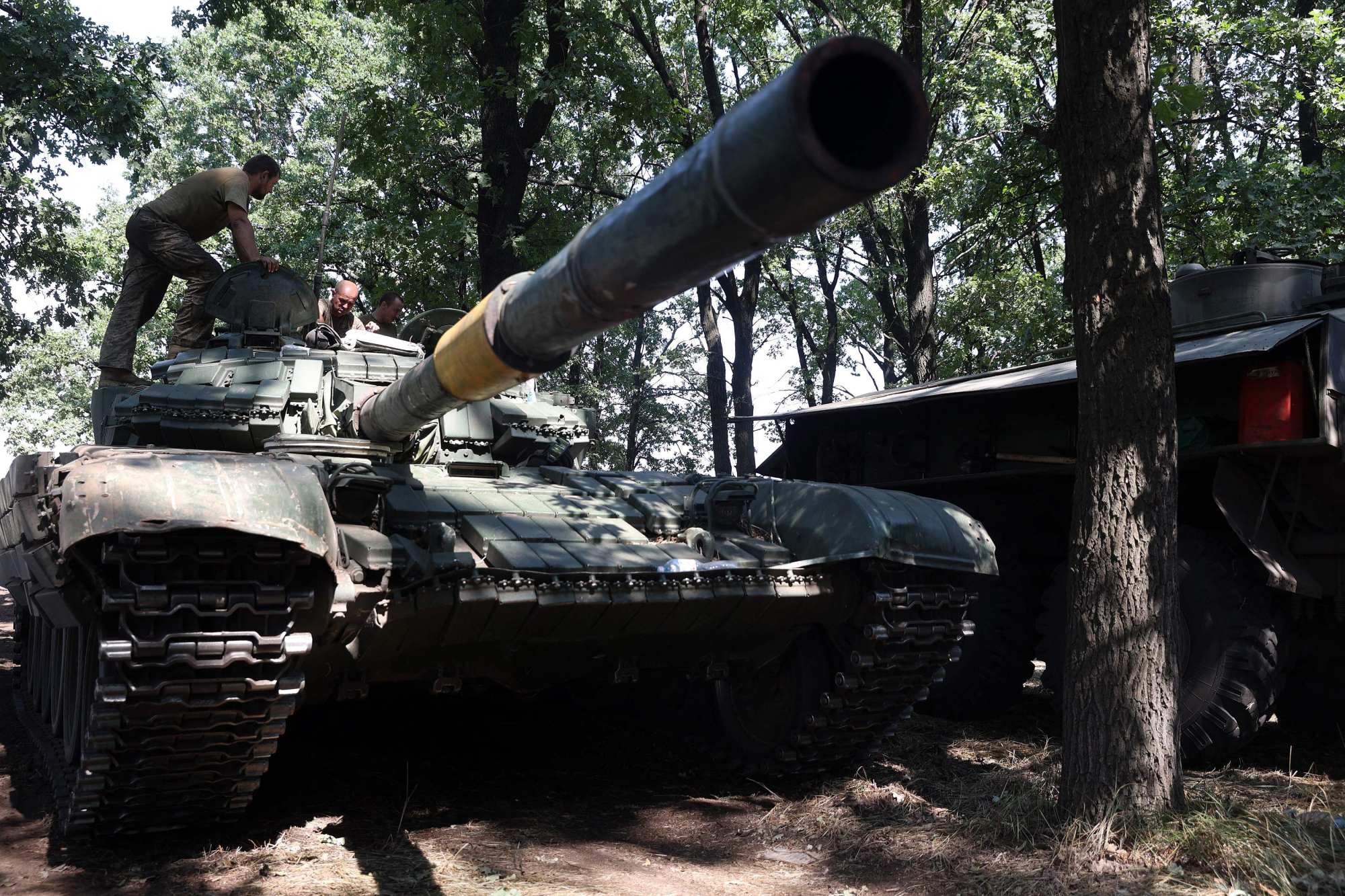 Binh sĩ Ukraine tại chiến tuyến ở vùng Donetsk ngày 19/8/2022. Ảnh: AFP