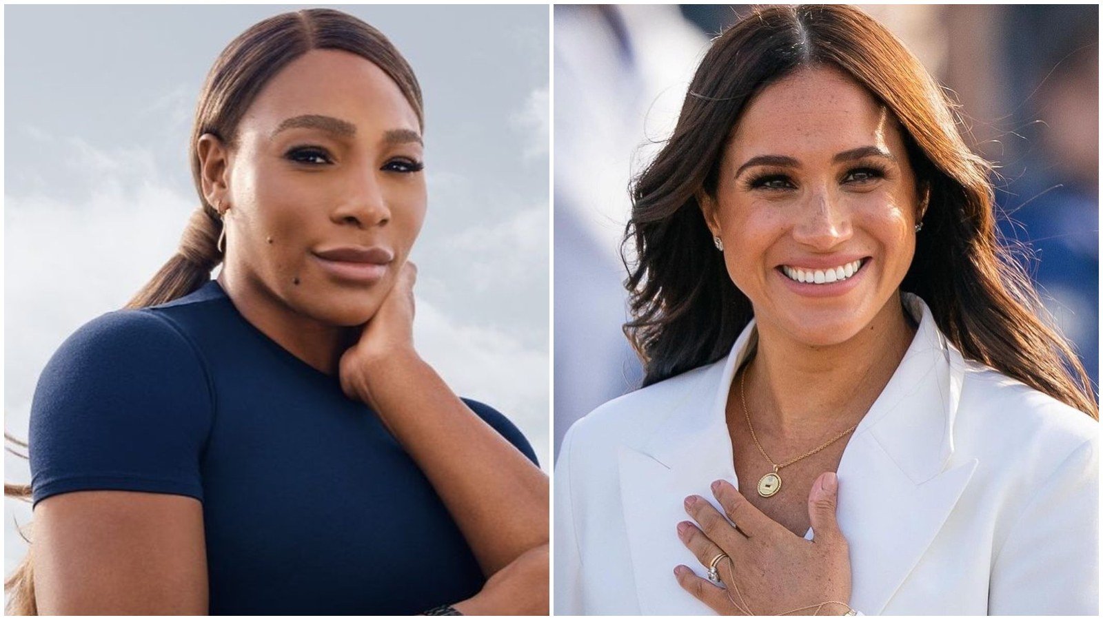 Serena Williams and Meghan Markle shared a heartfelt discussion about motherhood and more in the Archetypes podcast. Photos: @serenawilliams, @meghan_markle_page/Instagram