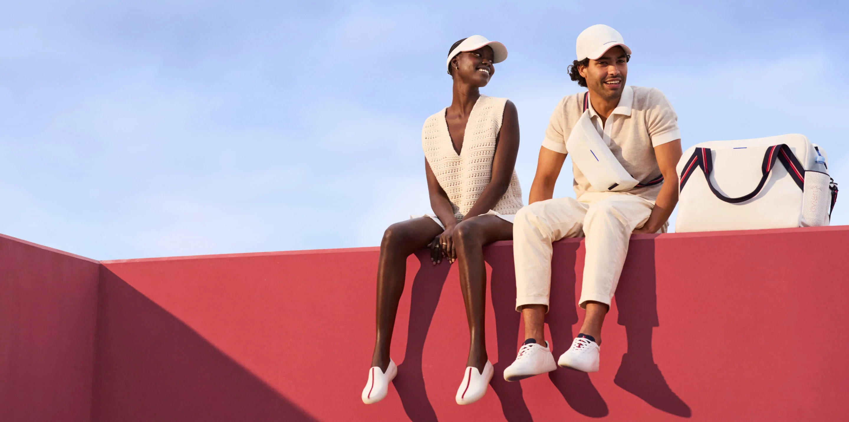 Sustainable fashion brand Rothy’s has launched a tennis-inspired collection created from recycled plastic Evian bottles gathered at last year’s US Open. Photo: Rothy’s
