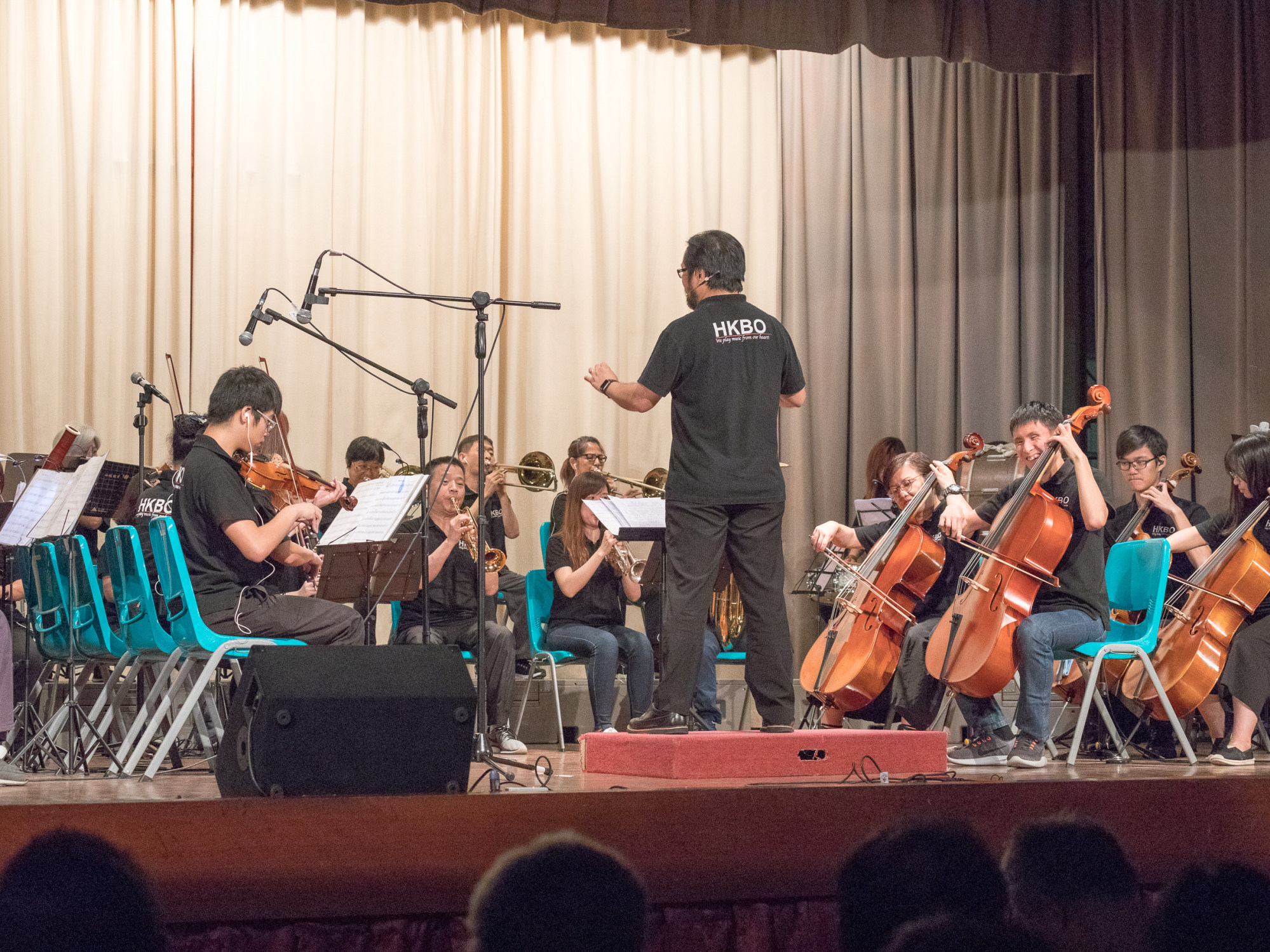 Blind musicians and their tutors have, since 2017, been going to the Chinese YMCA College to rehearse on three Sundays every month. Photo: Hong Kong Blind Orchestra