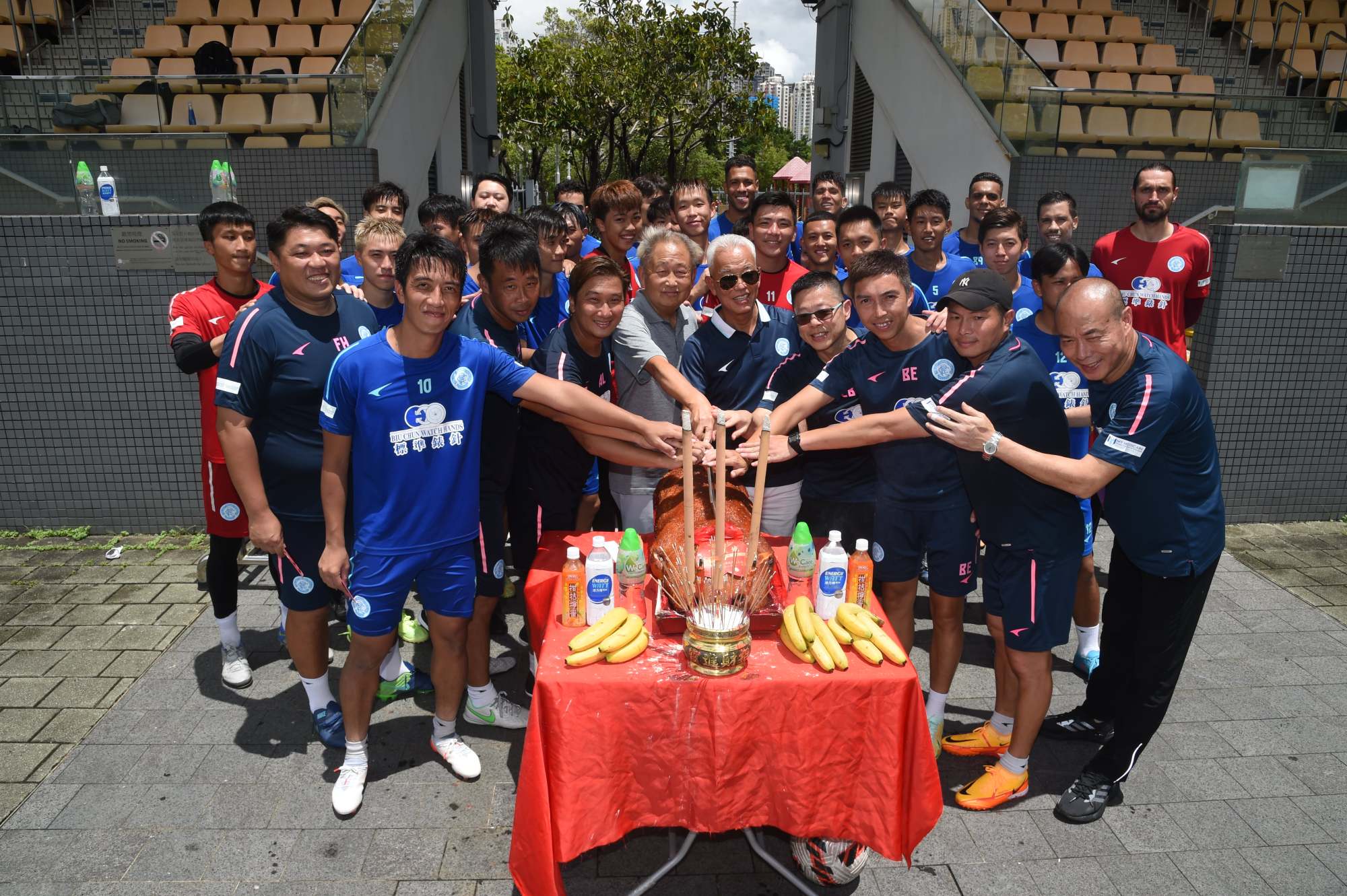 Players and officials pose ahead of the new Hong Kong Premier League season which kicks off on Saturday. Photo: BC Rangers