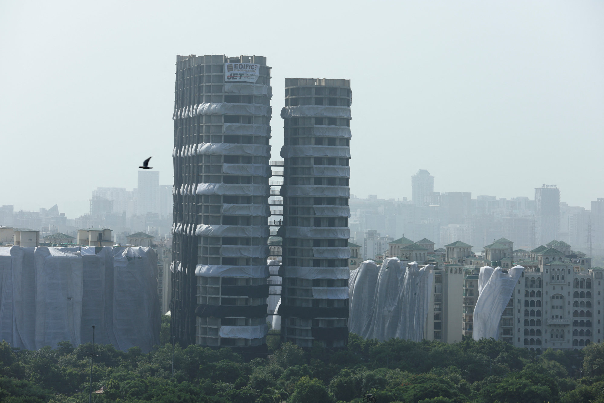 Plumes Of Dust As India Demolishes Illegally Constructed Skyscrapers ...