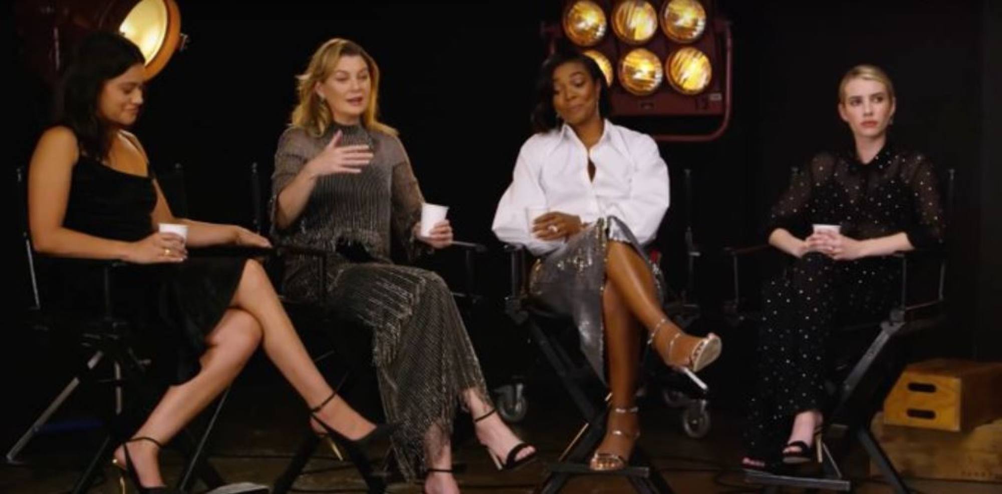 Ellen Pompeo’s actions in an interview raised eyebrows from her peers, mainly due to confusion. Photo: YouTube