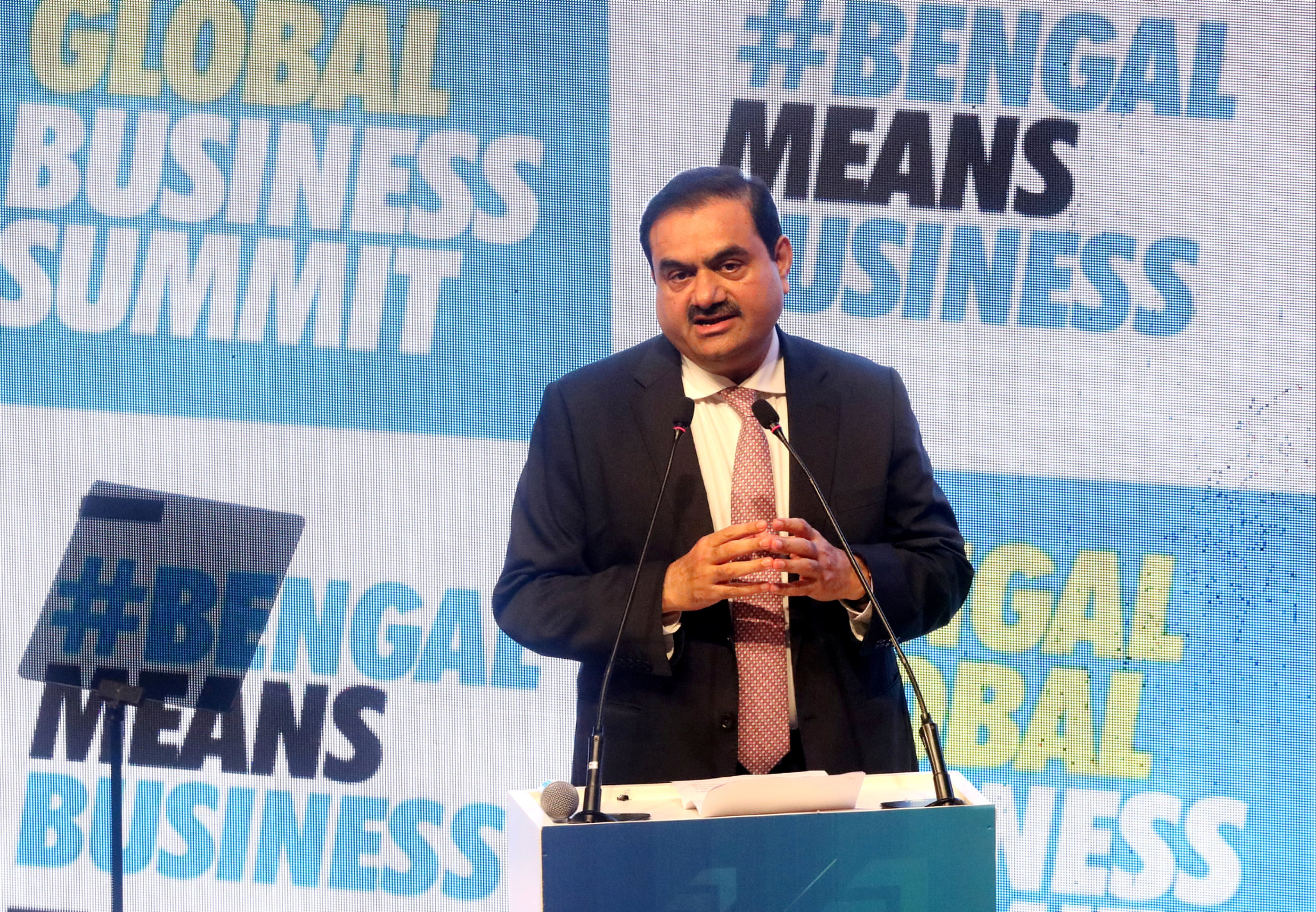 Indian billionaire Gautam Adani addresses a business summit in Kolkata in April. Photo: Reuters