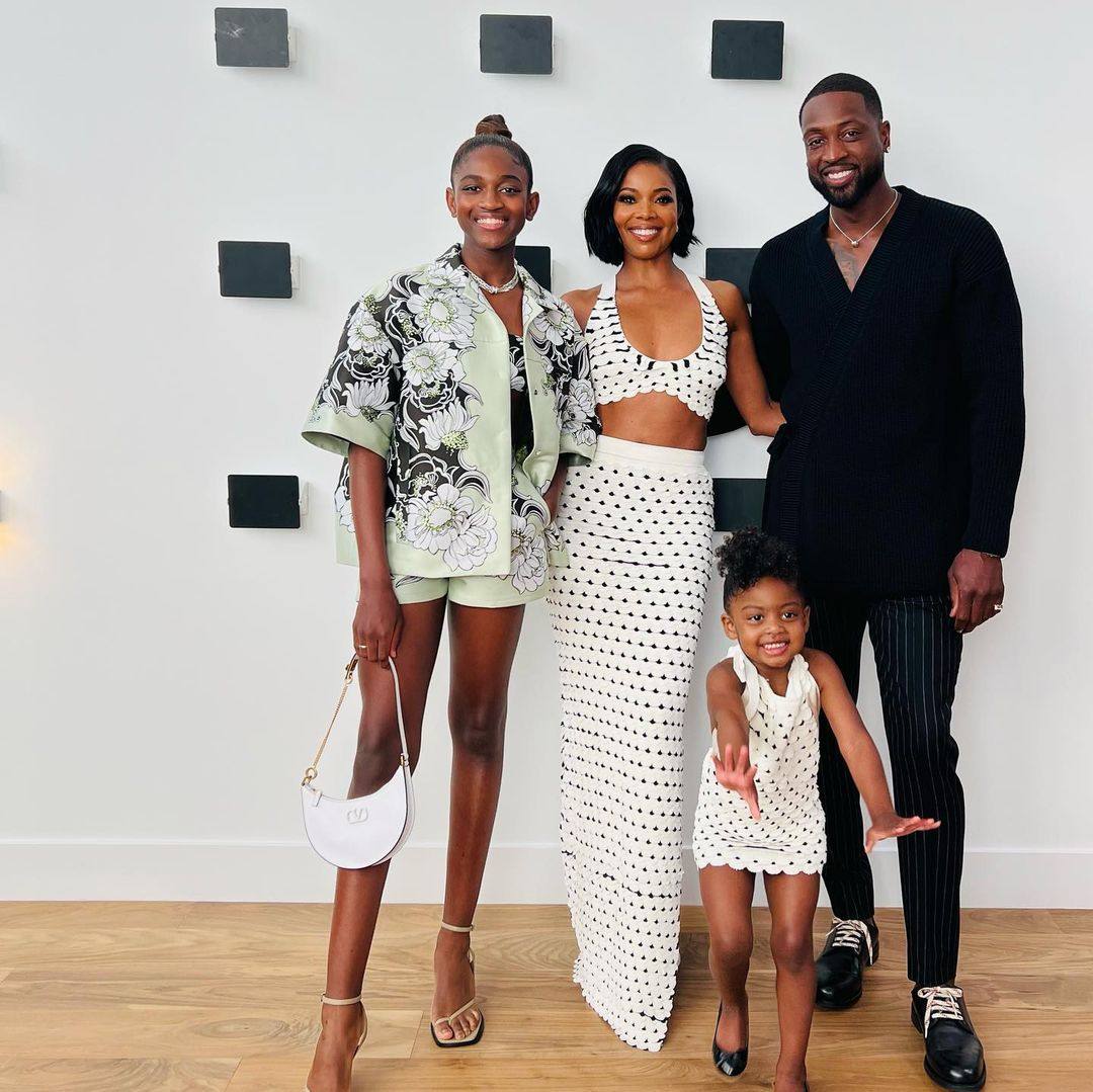 Dwyane Wade and Gabrielle Union are proud parents to transgender daughter Zaya Wade, who’s biological mum is Siohvaughn Funches. Photo: @gabunion/Instagram