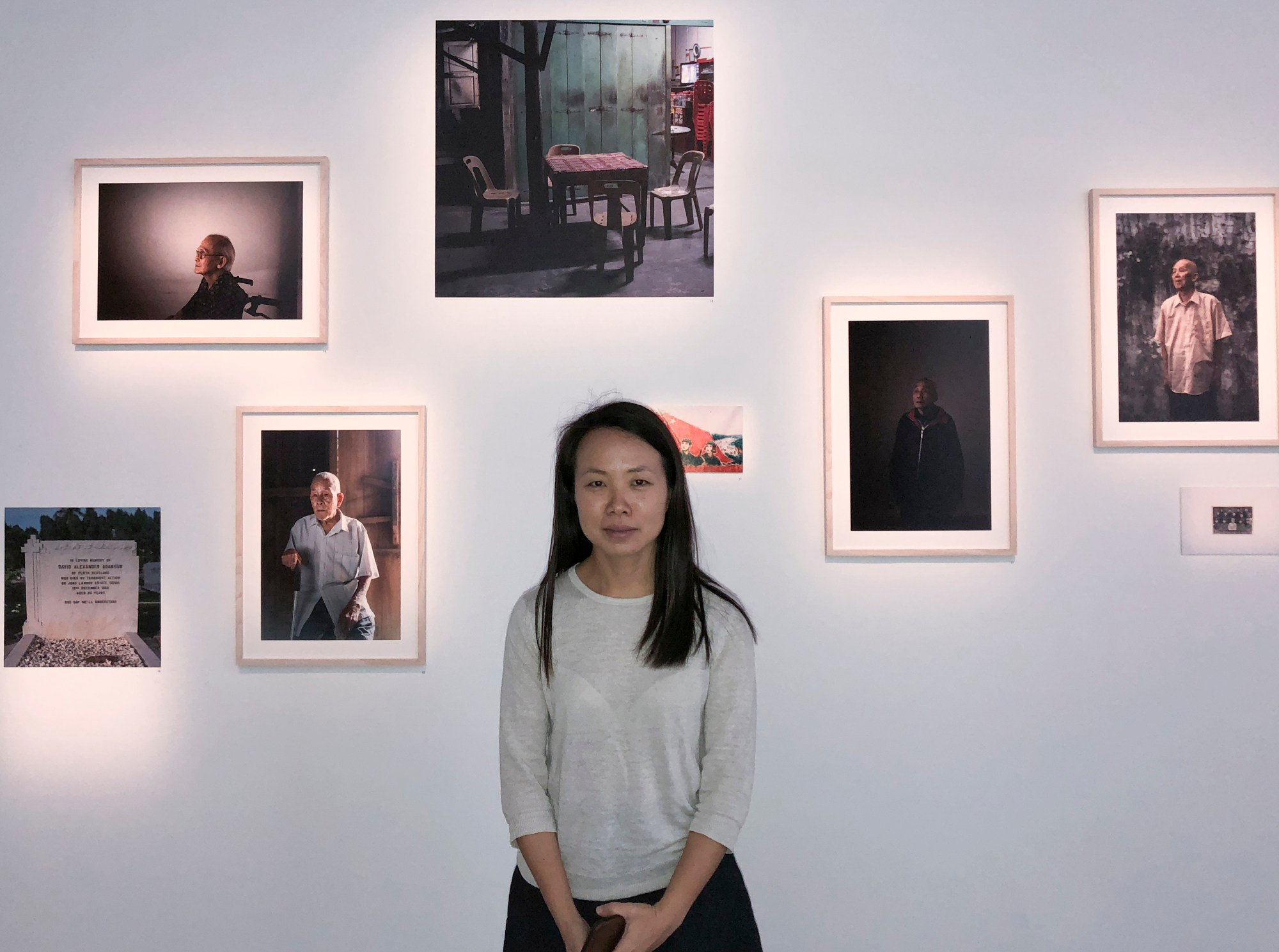 Photojournalist and artist Sim Chi Yin at her exhibition on the Malayan Emergency in January 2018. She was inspired by her late grandfather’s experience to look into the large-scale deportation of ethnic Chinese Malayans by the British from 1948 to 1960. Photo: Enid Tsui