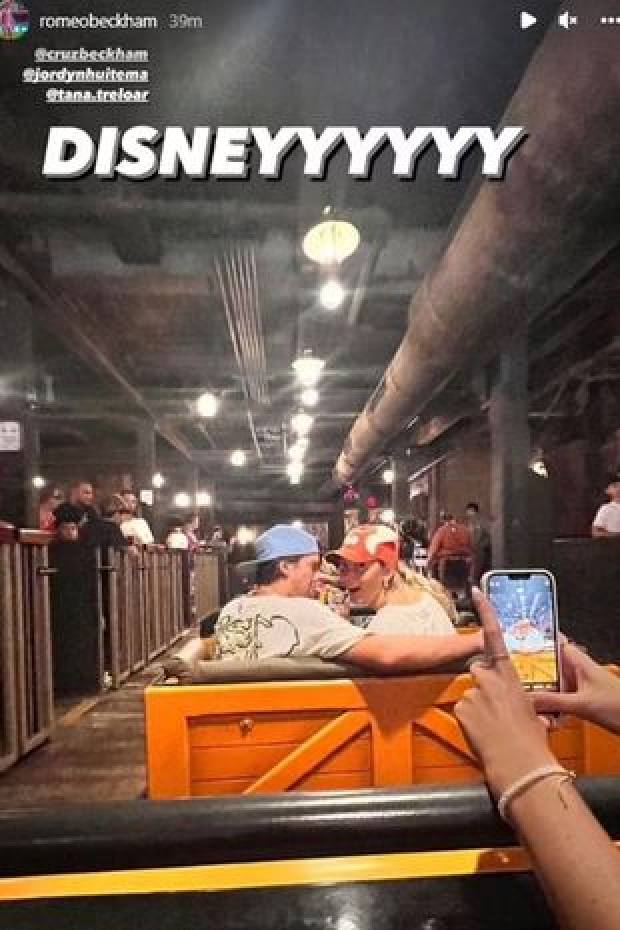 Romeo Beckham and Jordyn Huitema are rumoured to be dating after they were spotted together at Disney World. Photo: @romeobeckham/Instagram