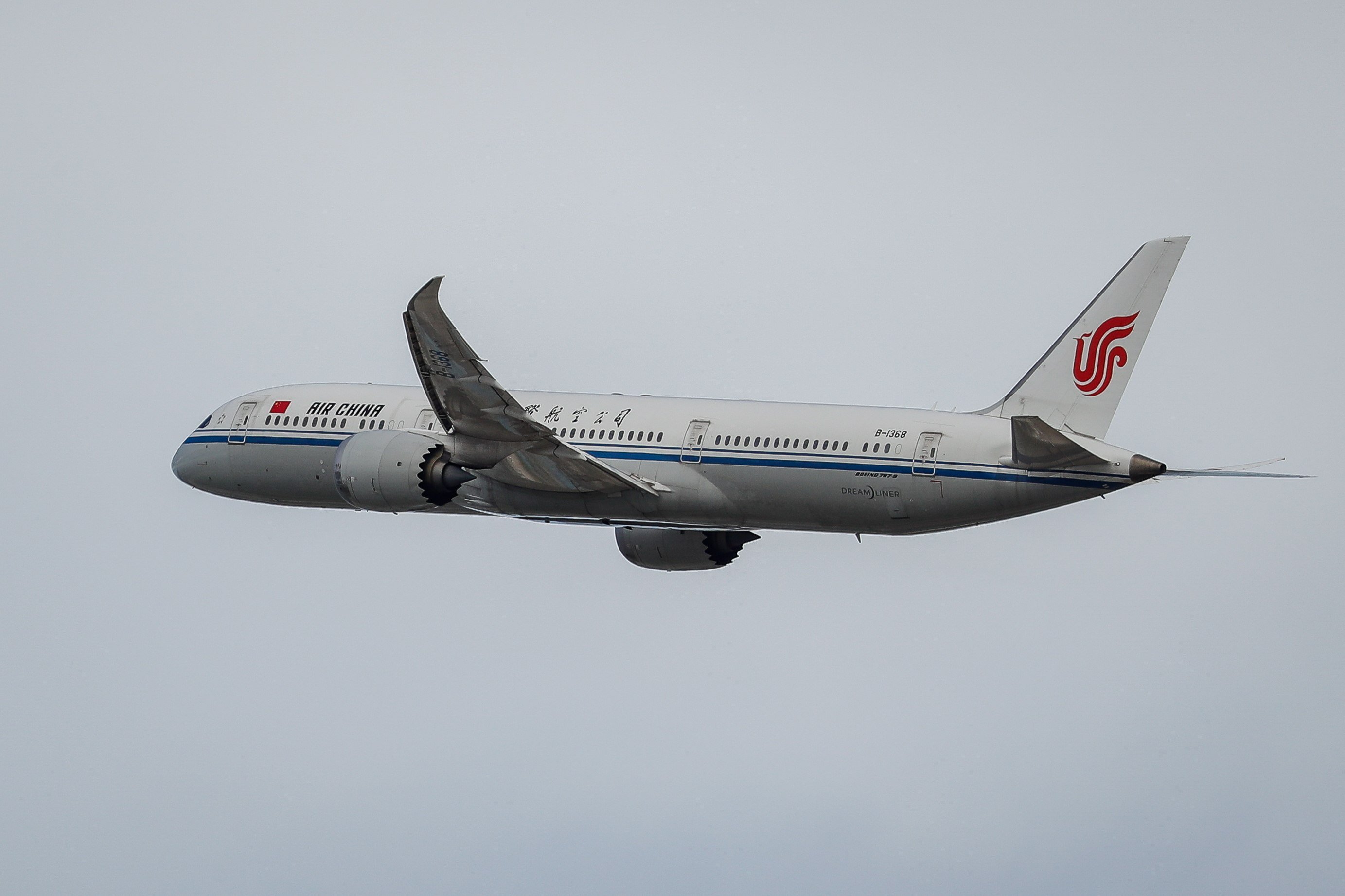 An Air China aircraft takes off from  Beijing Capital International Airport. The carrier reported a loss of 19.4 billion yuan for the first half. Photo: EPA-EFE