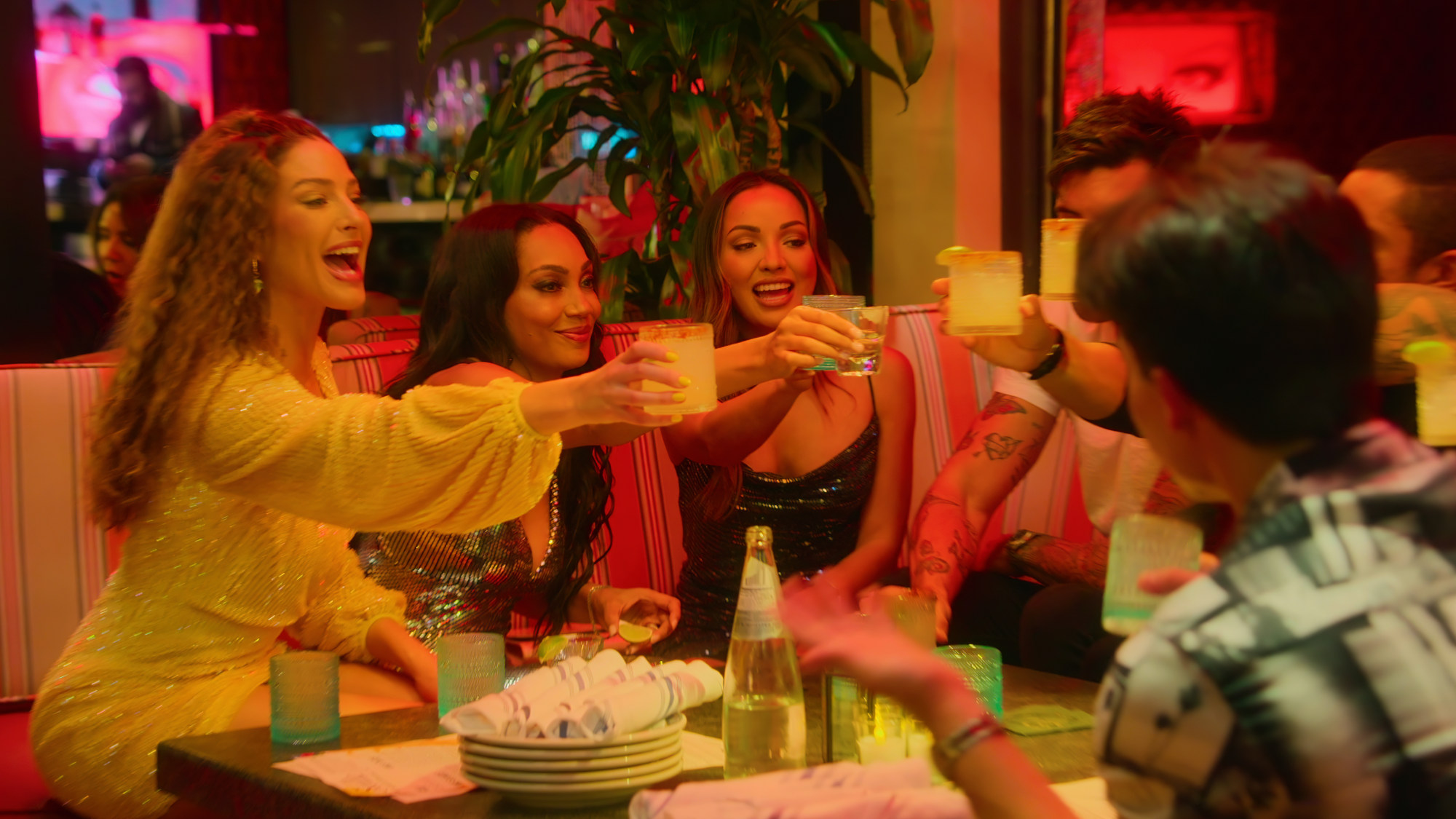 (From left) Polly Brindle, Brandi Marshall and Lauren Brito in a still from Selling the OC. Photo: Netflix