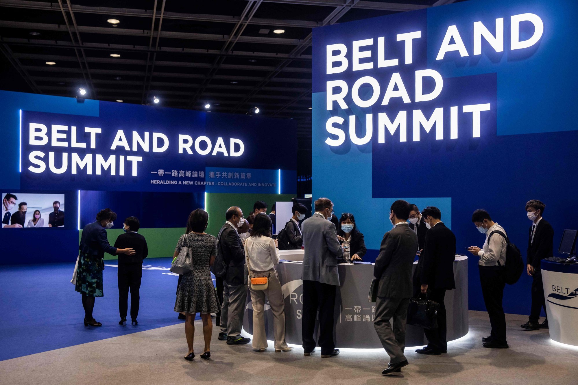 Participants at the Belt and Road Summit in Hong Kong on Wednesday. Photo: AFP
