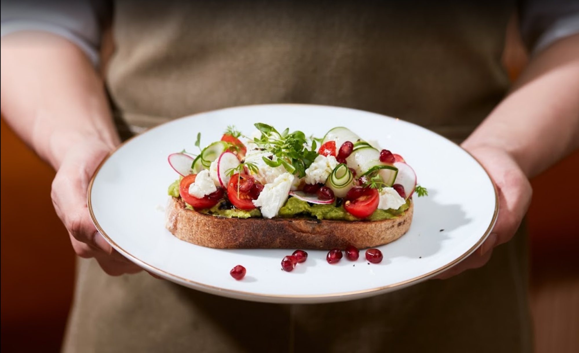 Smashed avocado on toast from the brunch menu at The Hawk & Aster in Admiralty: The Hawk & Aster