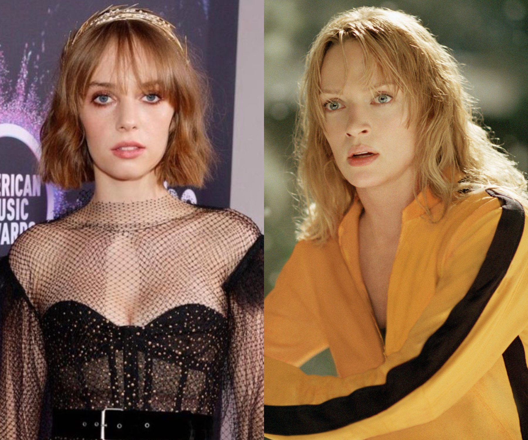 Double take: Maya Hawke and mum Uma Thurman could be about to become co-stars. Photos: @maya_hawke/Instagram, Reuters