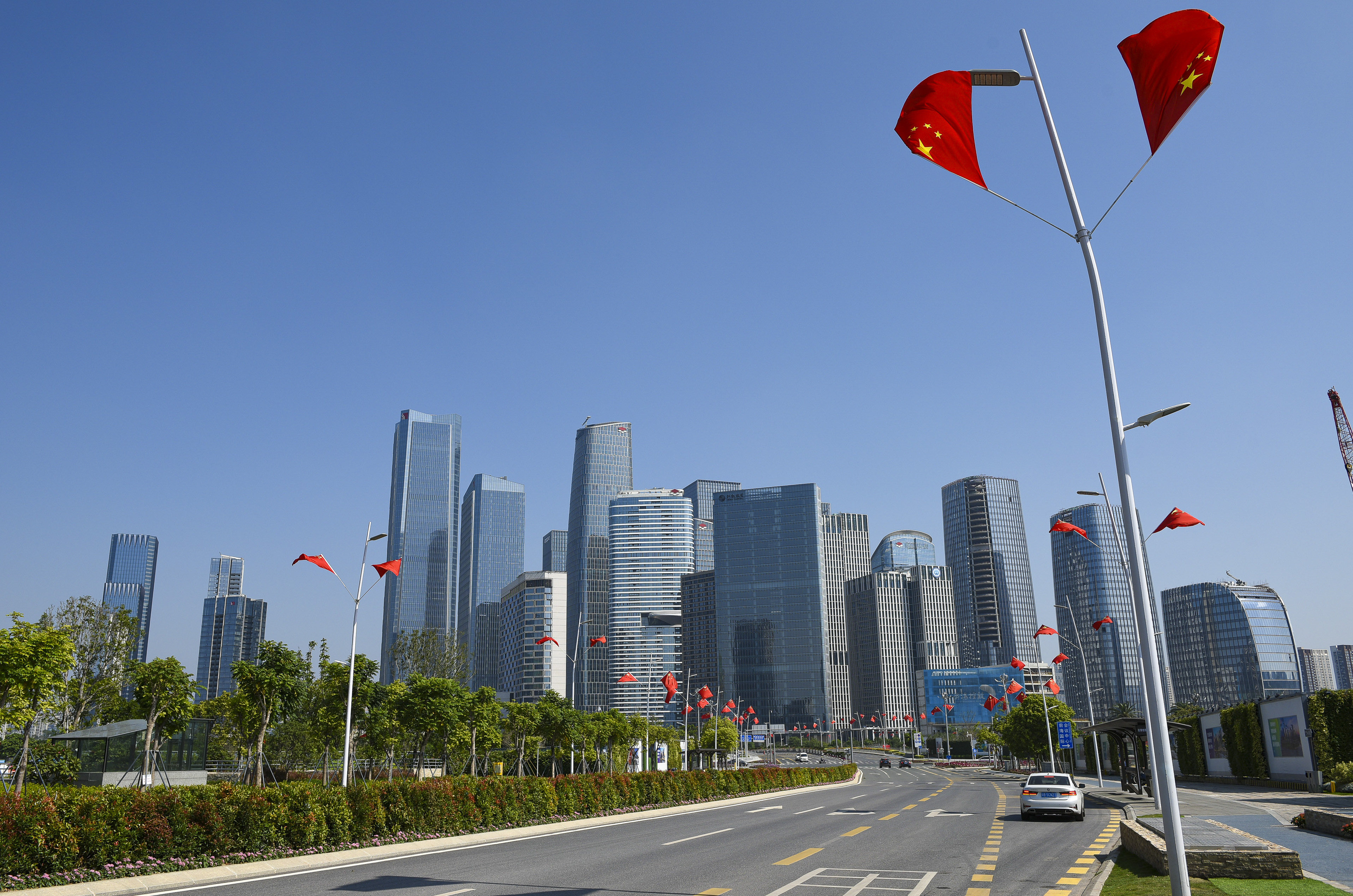 The Hong Kong and Shenzhen governments have announced 18 measures to boost investments into the Qianhai free-trade zone. Photo: VCG/VCG via Getty Images