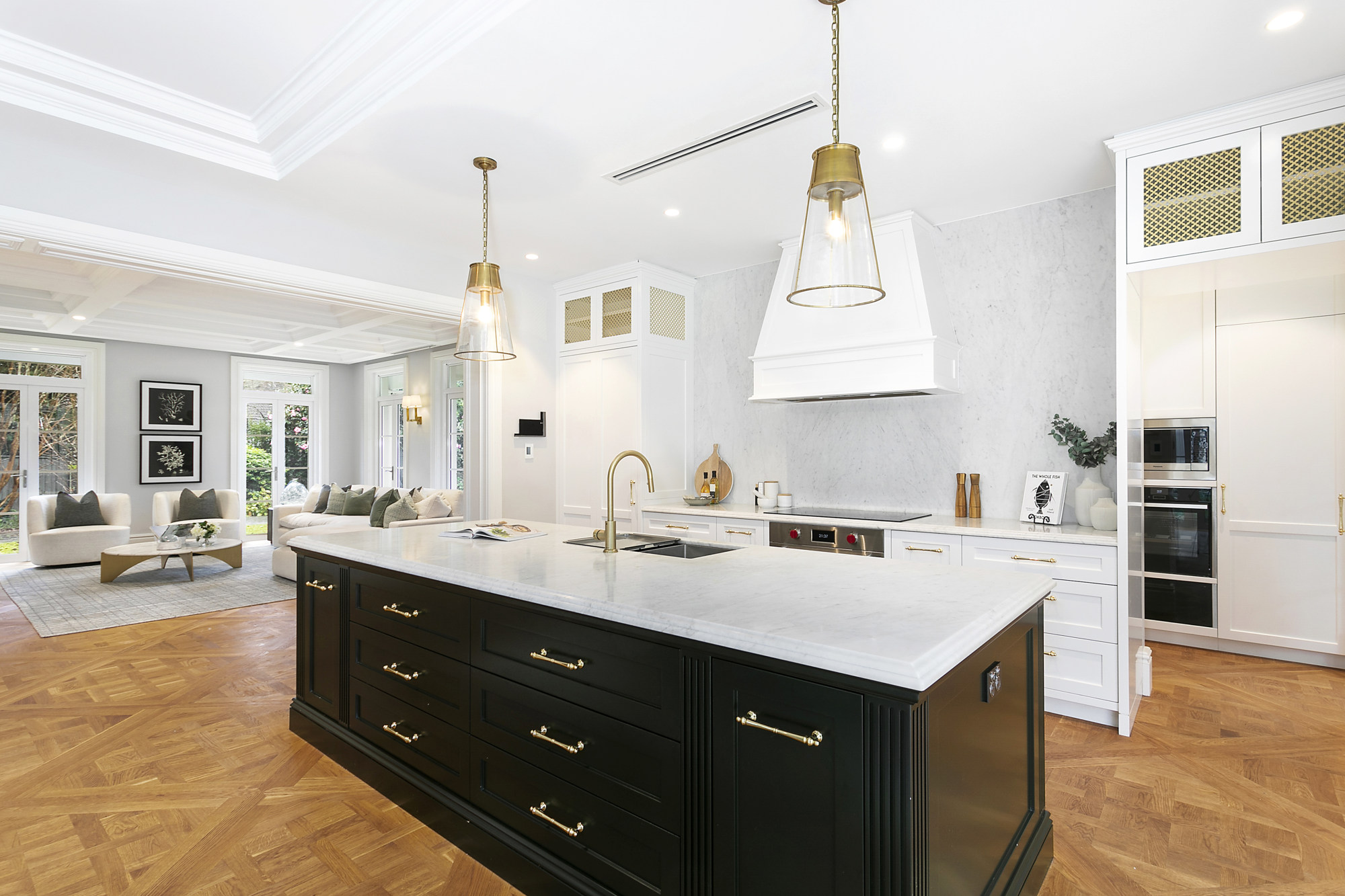 The spacious kitchen at 49 Ku-Ring-Gai Avenue, Turramurra, Australia. Photo: DiJones