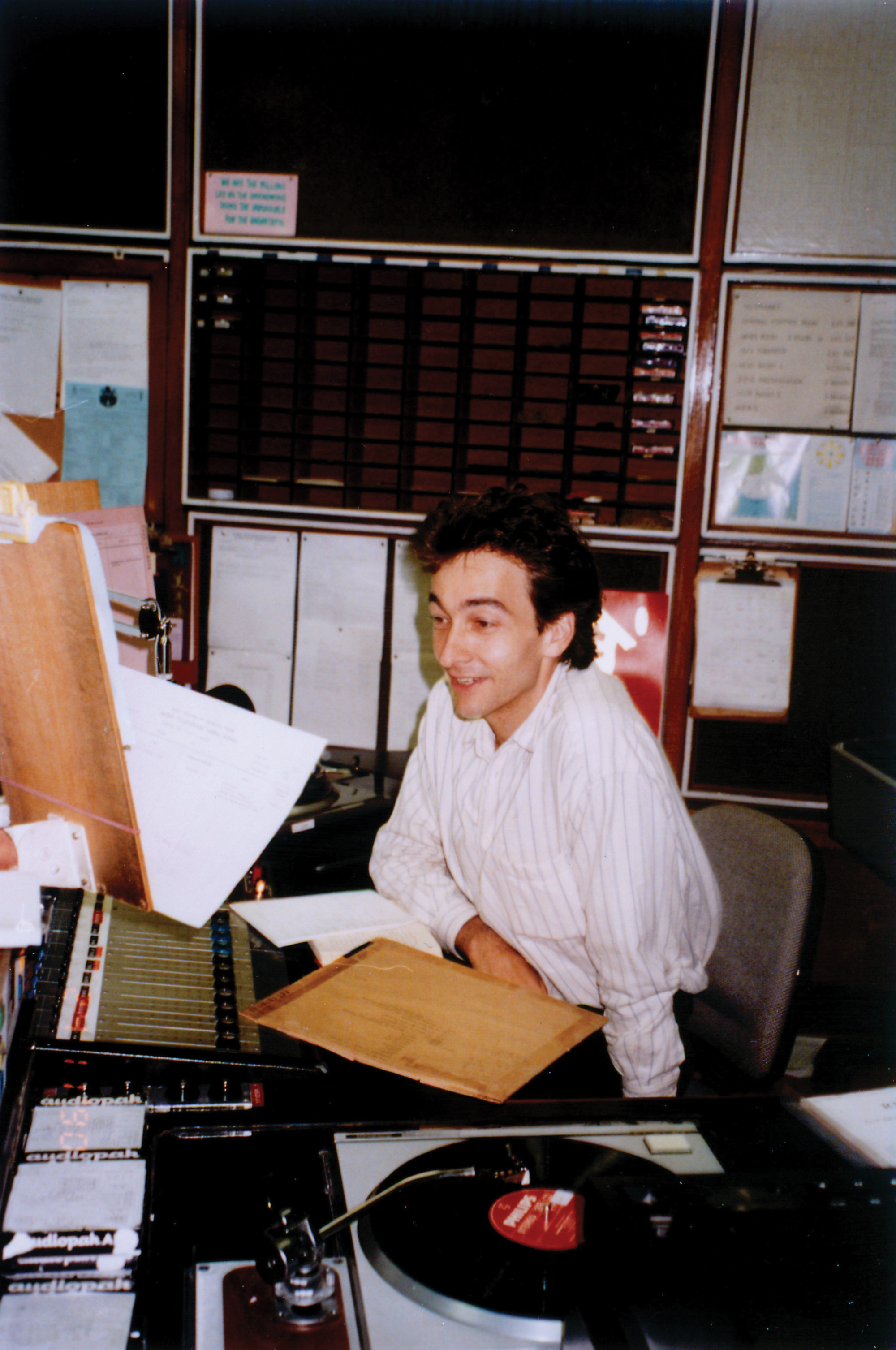 Jonathan Douglas spinning the platters in 1988, soon after his arrival in Hong Kong from his native London. Photo: SCMP