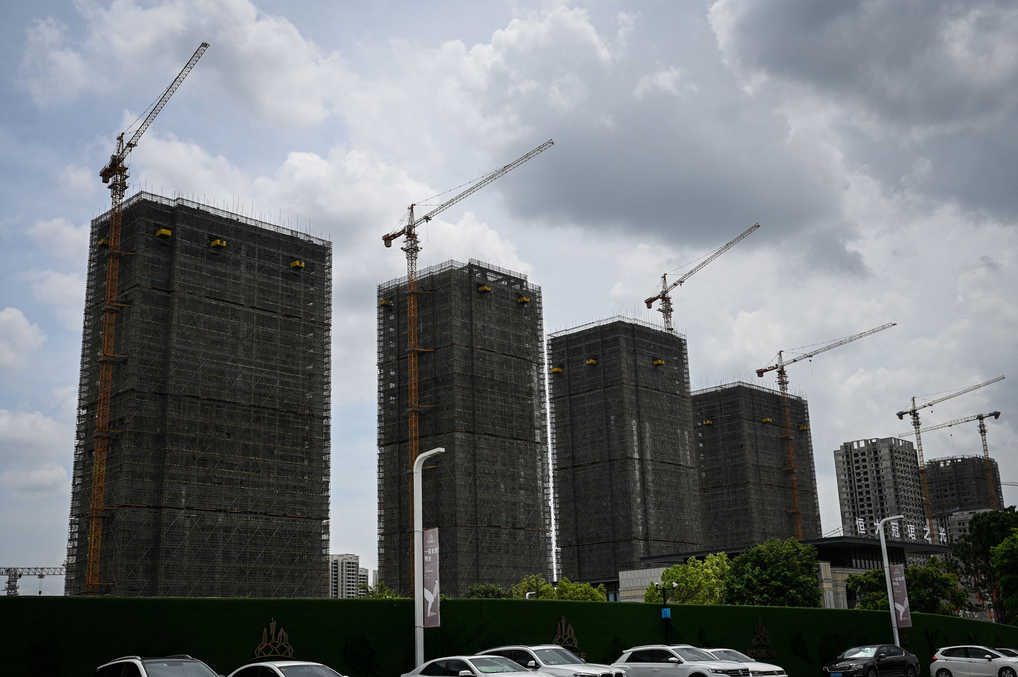 A general view of Evergrande’s residential project under construction in Guangzhou, in China’s southern Guangdong province, on July 18, 2022. Photo: AFP/Getty Images/TNS