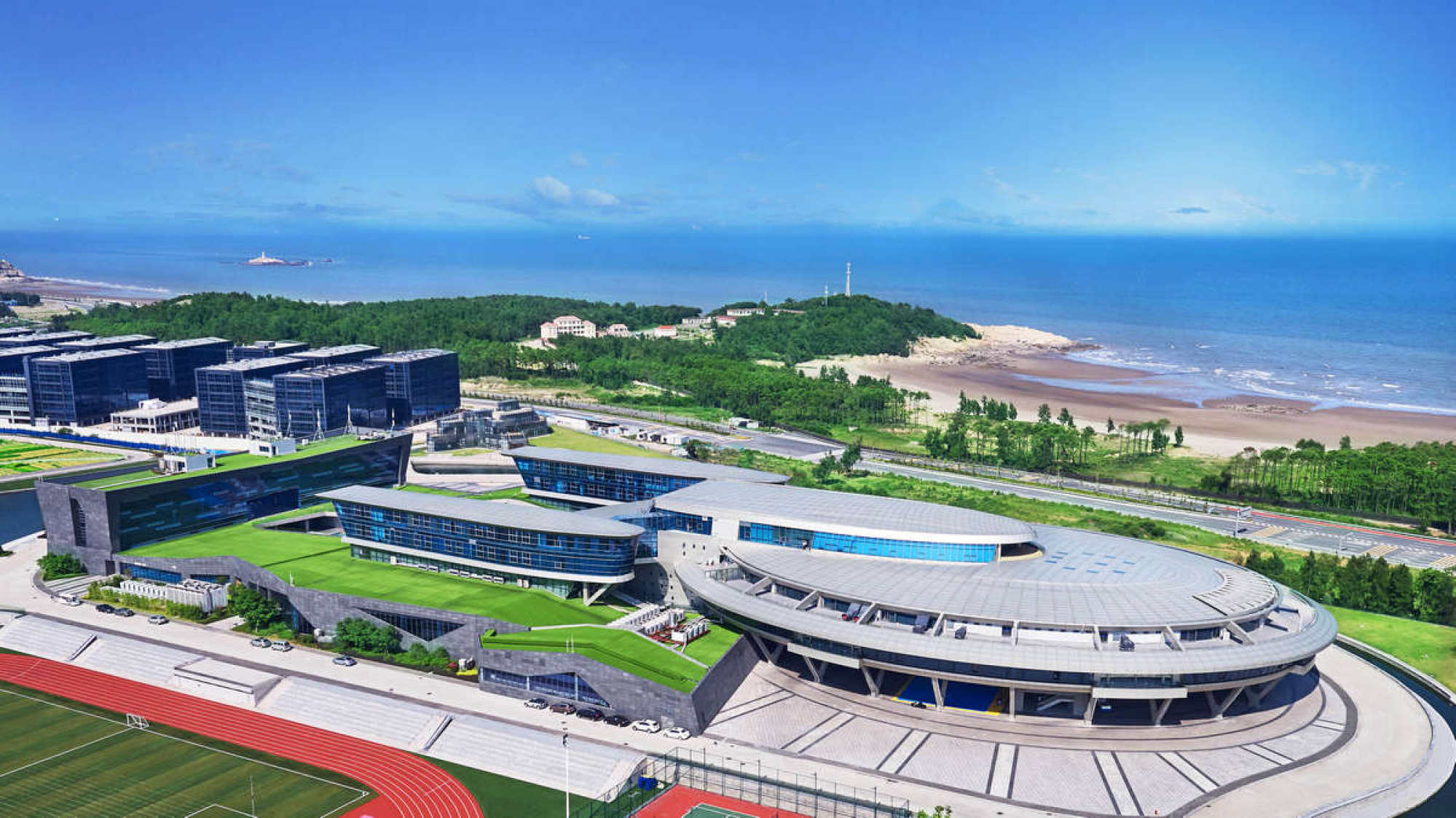 Beam me up, Scotty: NetDragon’s HQ’s Star Trek inspiration is made clear from the air. Photo: NetDragon