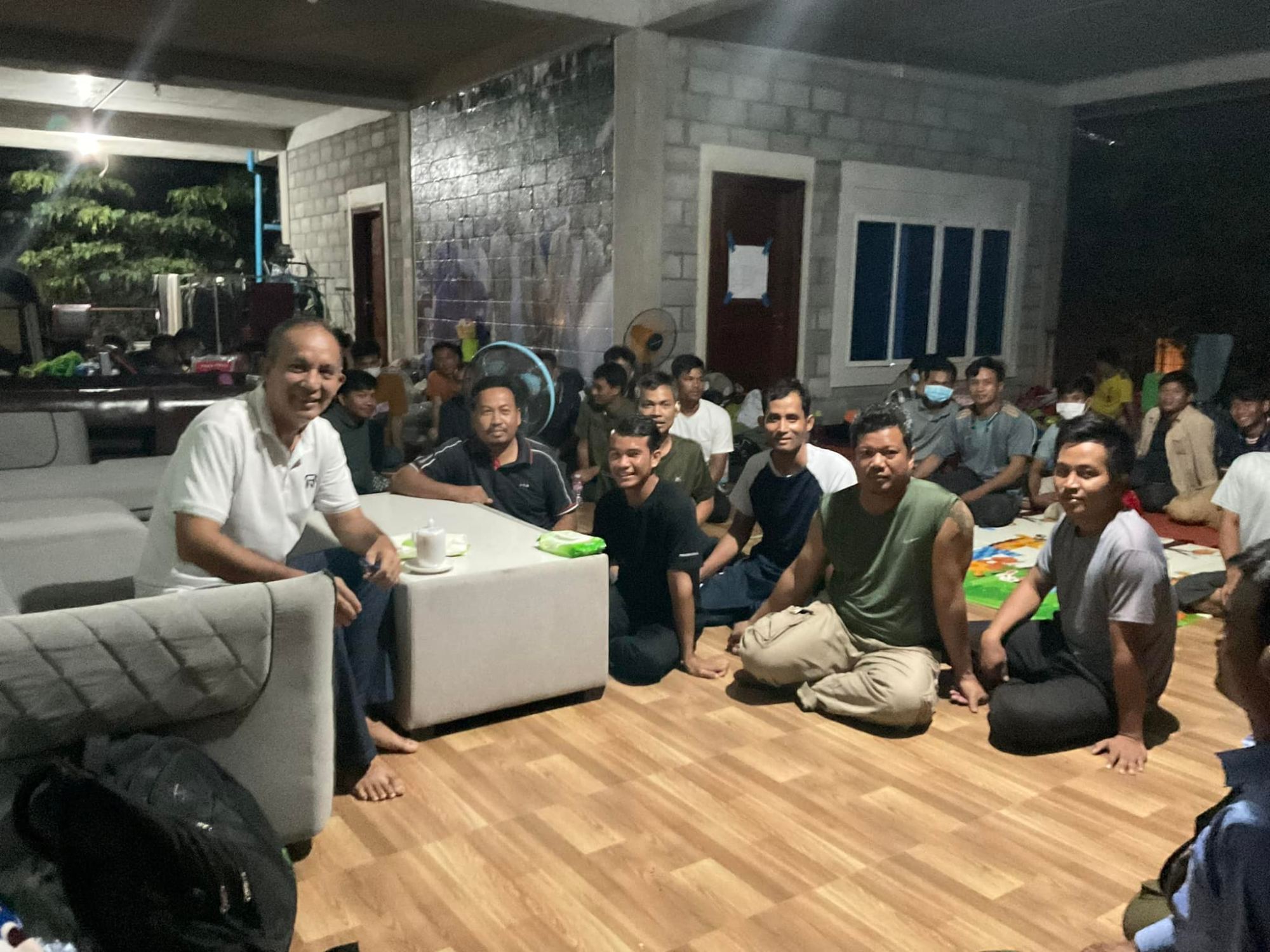 Khem Veasna with his supporters at his farmhouse in Siem Reap province, Cambodia. Photo: Facebook