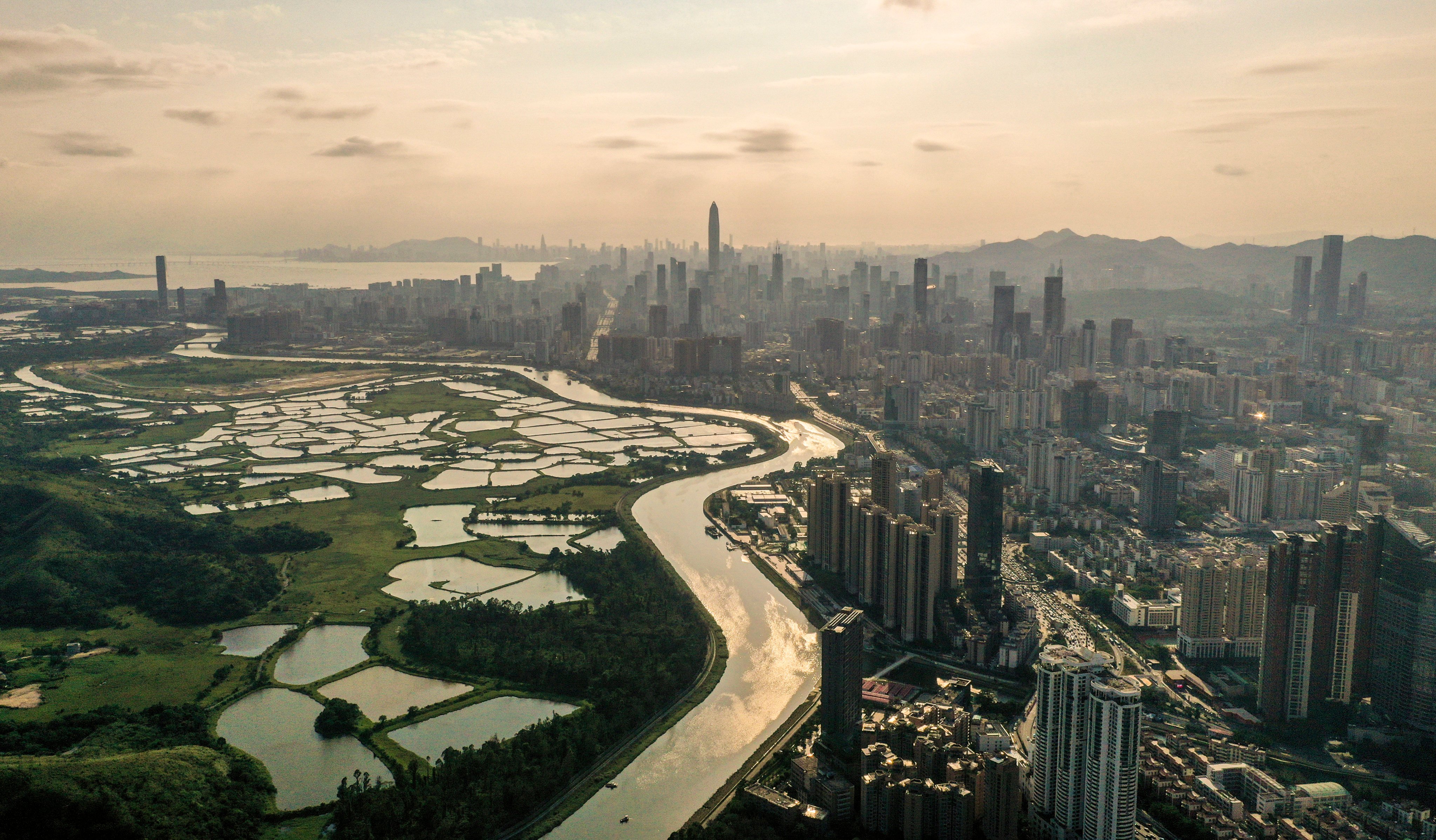 The Shenzhen skyline against China’s Greater Bay Area. Photo: Martin Chan