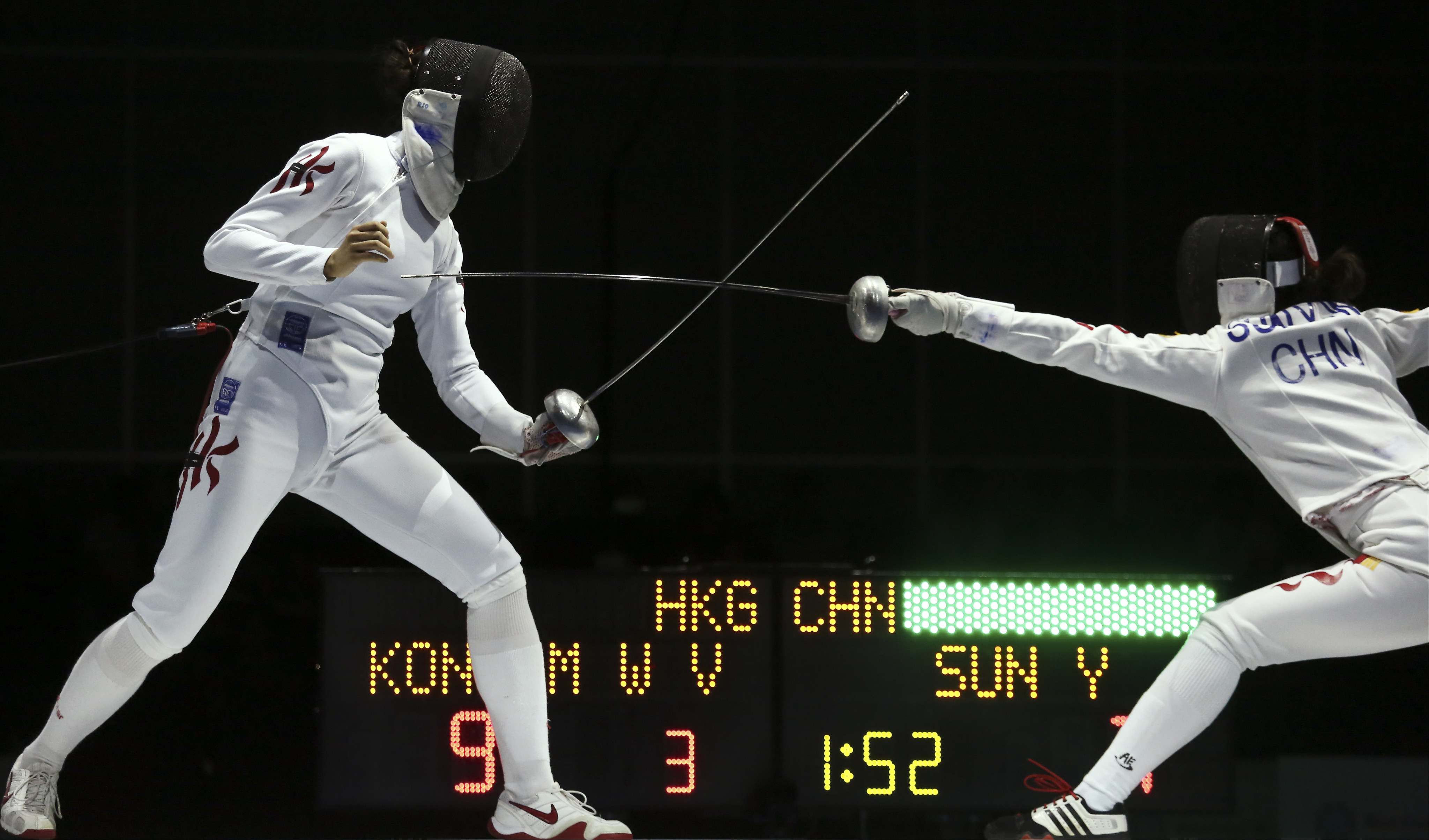 Fencing World Cup Fujairah: South Korea's Sera Song strikes back at Hong  Kong's Vivian Kong with sudden-death épée win