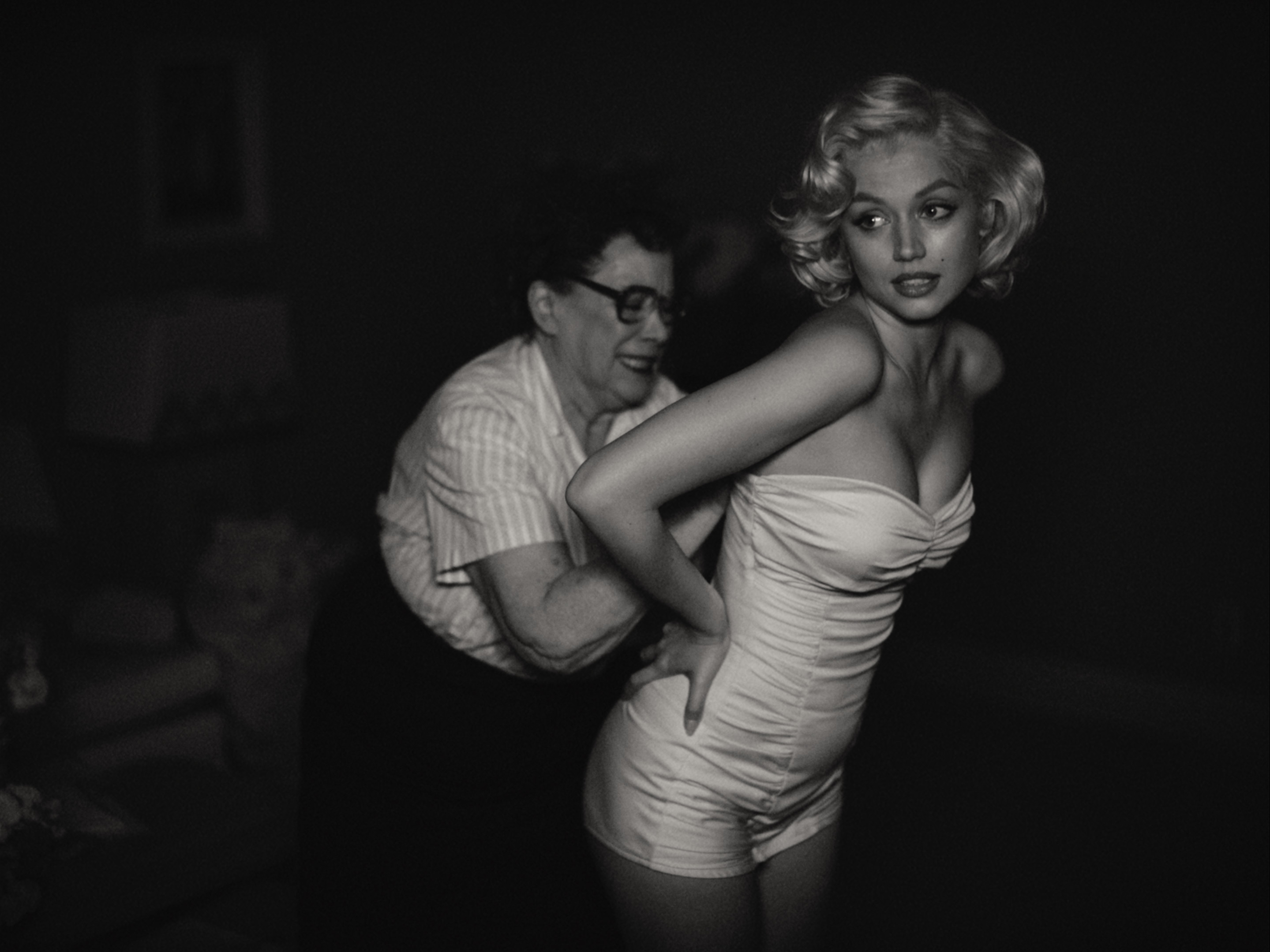 Ana de Armas as Marilyn Monroe in a still from Blonde. Photo: Netflix