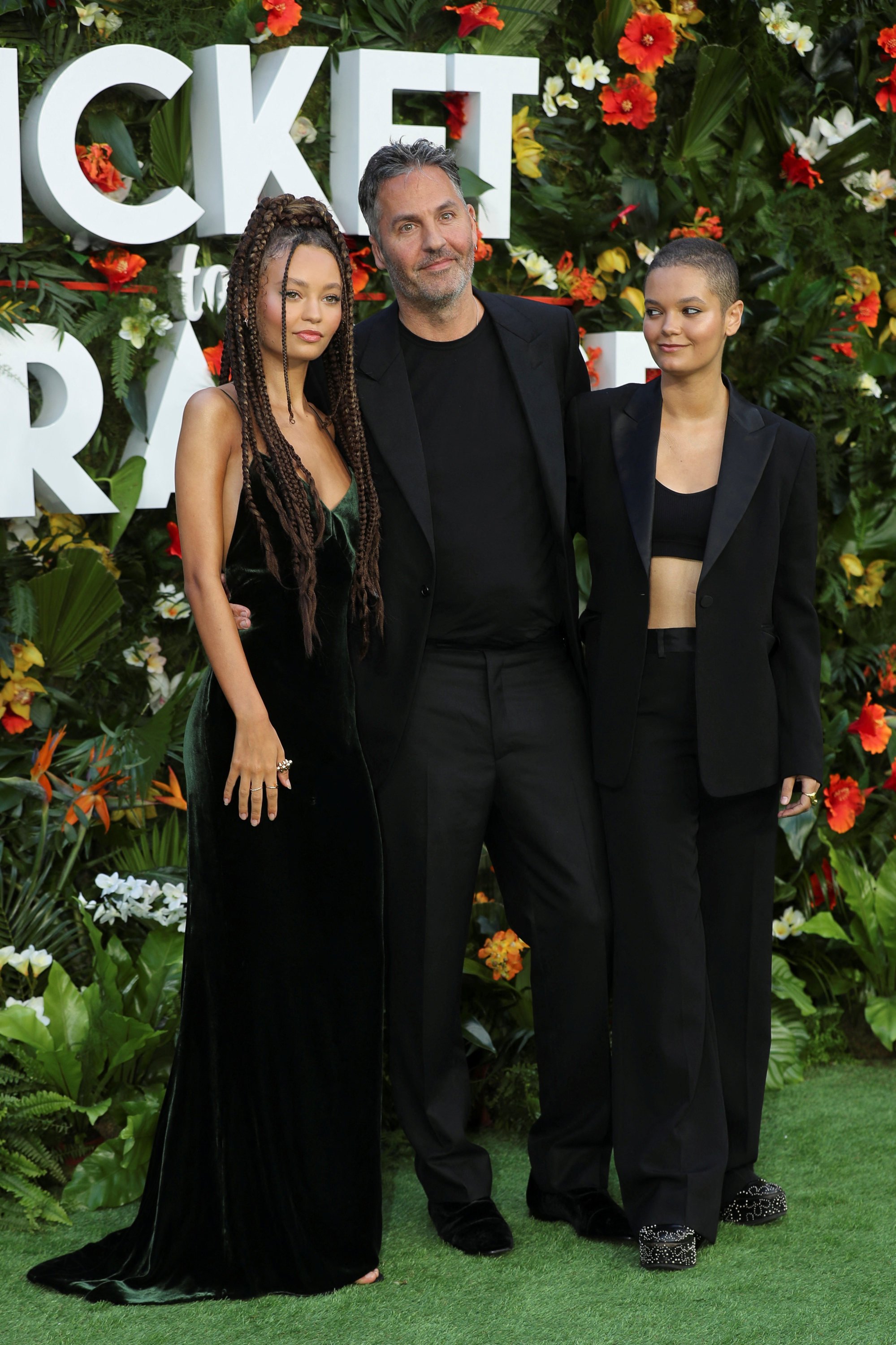 Director Oliver Parker and his daughters Nico and Ripley Parker; he married Thandiwe Newton in 1998. Photo: Reuters