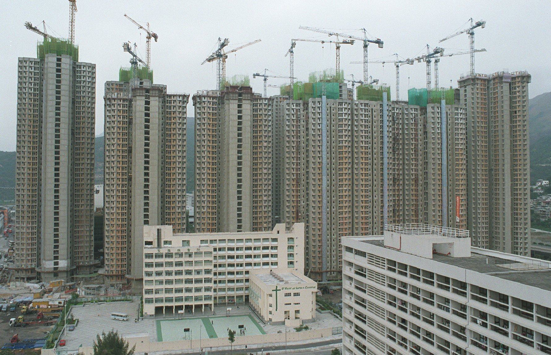 A construction scandal in 2000 led to 12-year prison sentences for two Hong Kong company directors. Two out of five buildings in a development at Yuen Chau Kok, Sha Tin (above) had to be demolished because short piling made the foundations unsafe. Photo: Dickson Lee