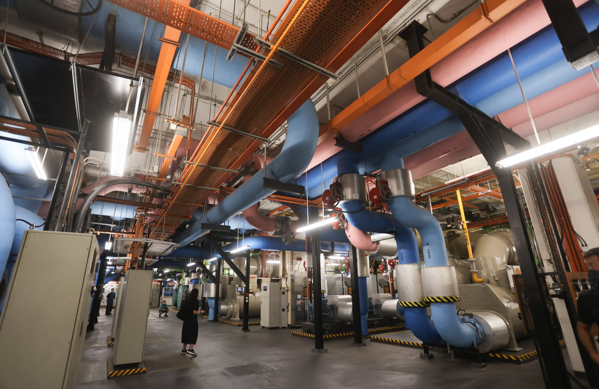 The seawater cooling system at Exchange Square, part of Hongkong Land’s sustainability media tour. 01SEP22 SCMP / Jonathan Wong