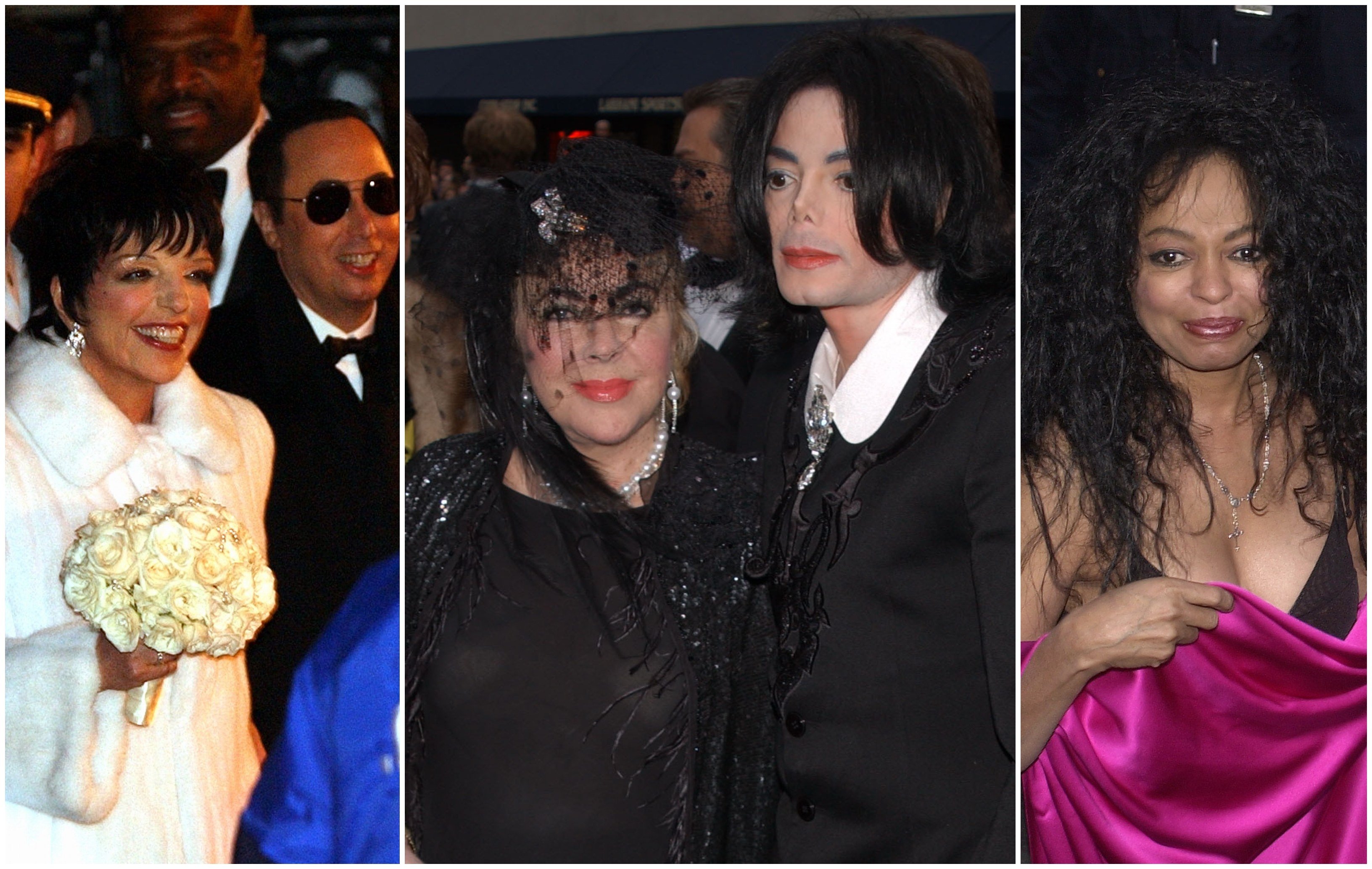 Stars like Michael Jackson, Elizabeth Taylor and Diana Ross attended Liza Minnelli’s nuptials to David Gest in 2002. Photos: Getty