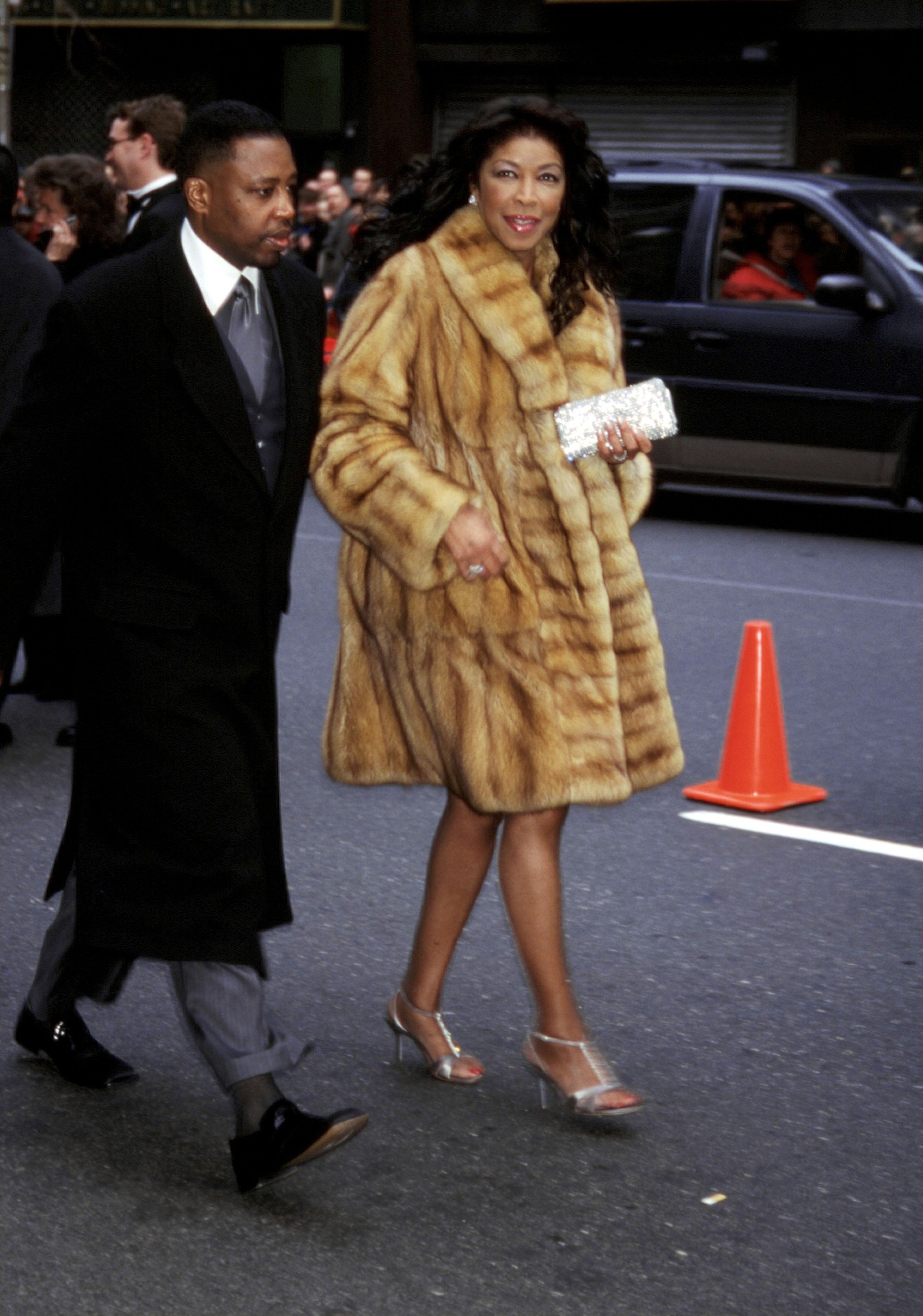 Singer Natalie Cole and her husband arriving for Liza Minnelli and David Gest’s wedding – she was among dozens of celebrity musicians and actors present. Photo: Corbis via Getty Images