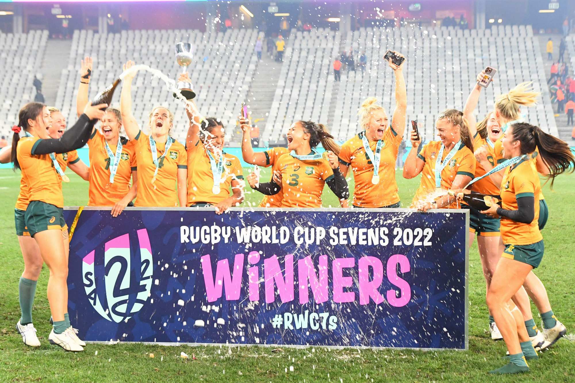 Fiji wins men's title at South Africa 2022 Rugby World Cup Sevens while  Australia claim women's crown