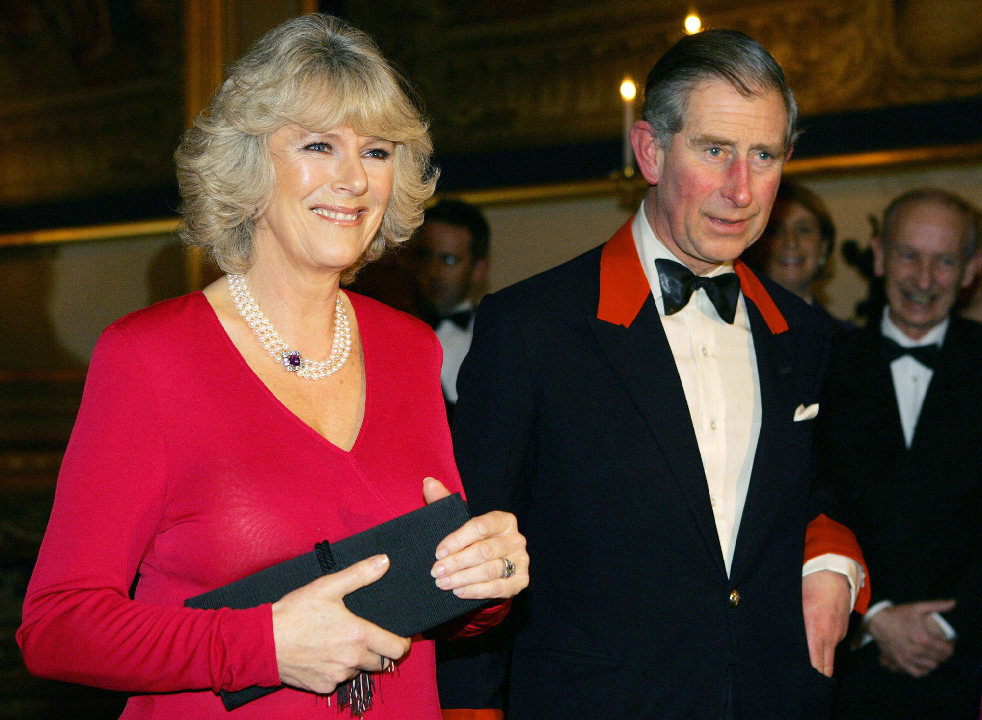 Charles and Camilla at a party at Windsor Castle on February 10, 2005. Photo: AP