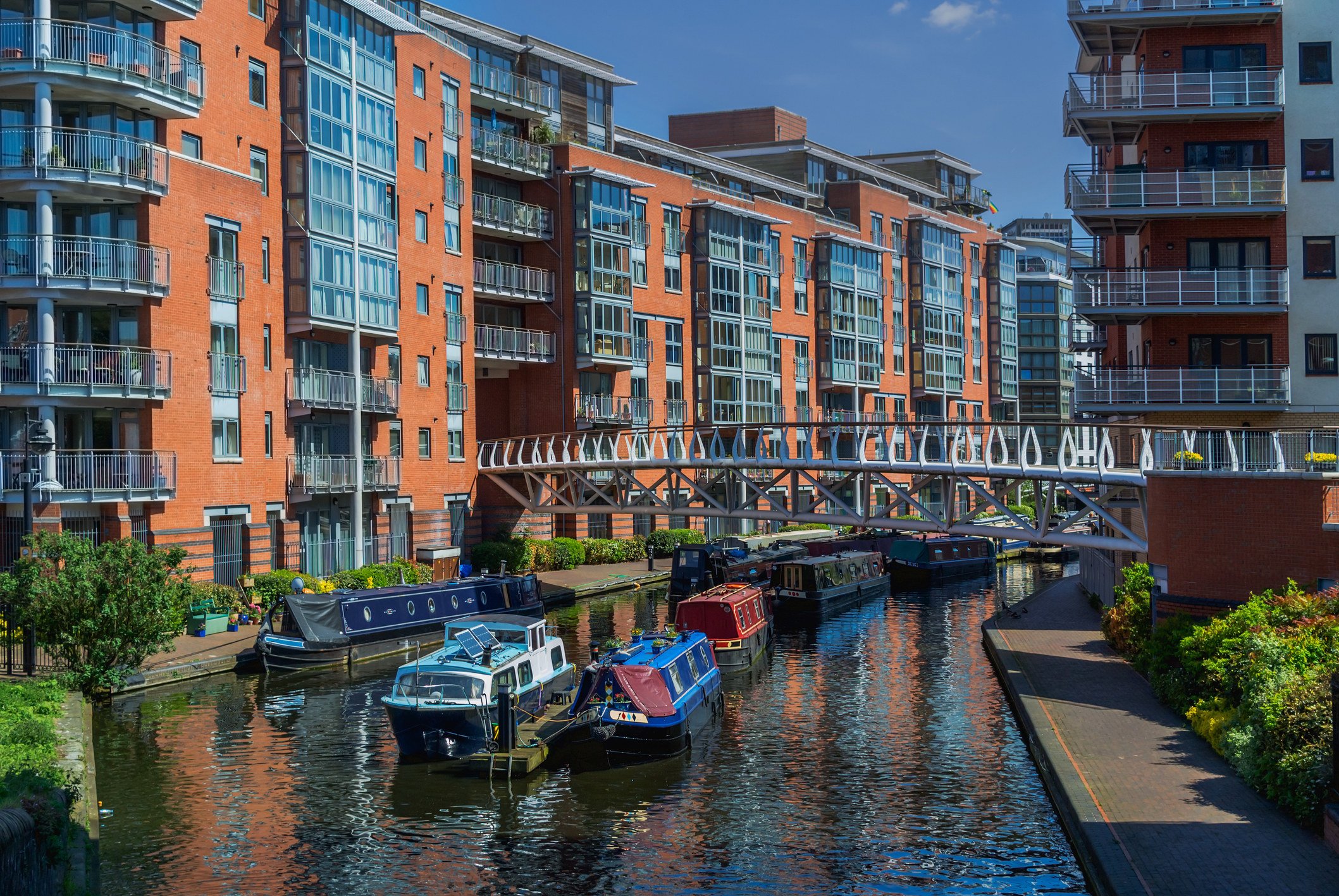 Apartments alongside the canal in the city centre of Birmingham. The rapidly weakening pound and the Hong Kong dollar’s recent strength have made Britain an increasingly attractive place for Hongkongers looking to invest overseas. Photo: Getty Images