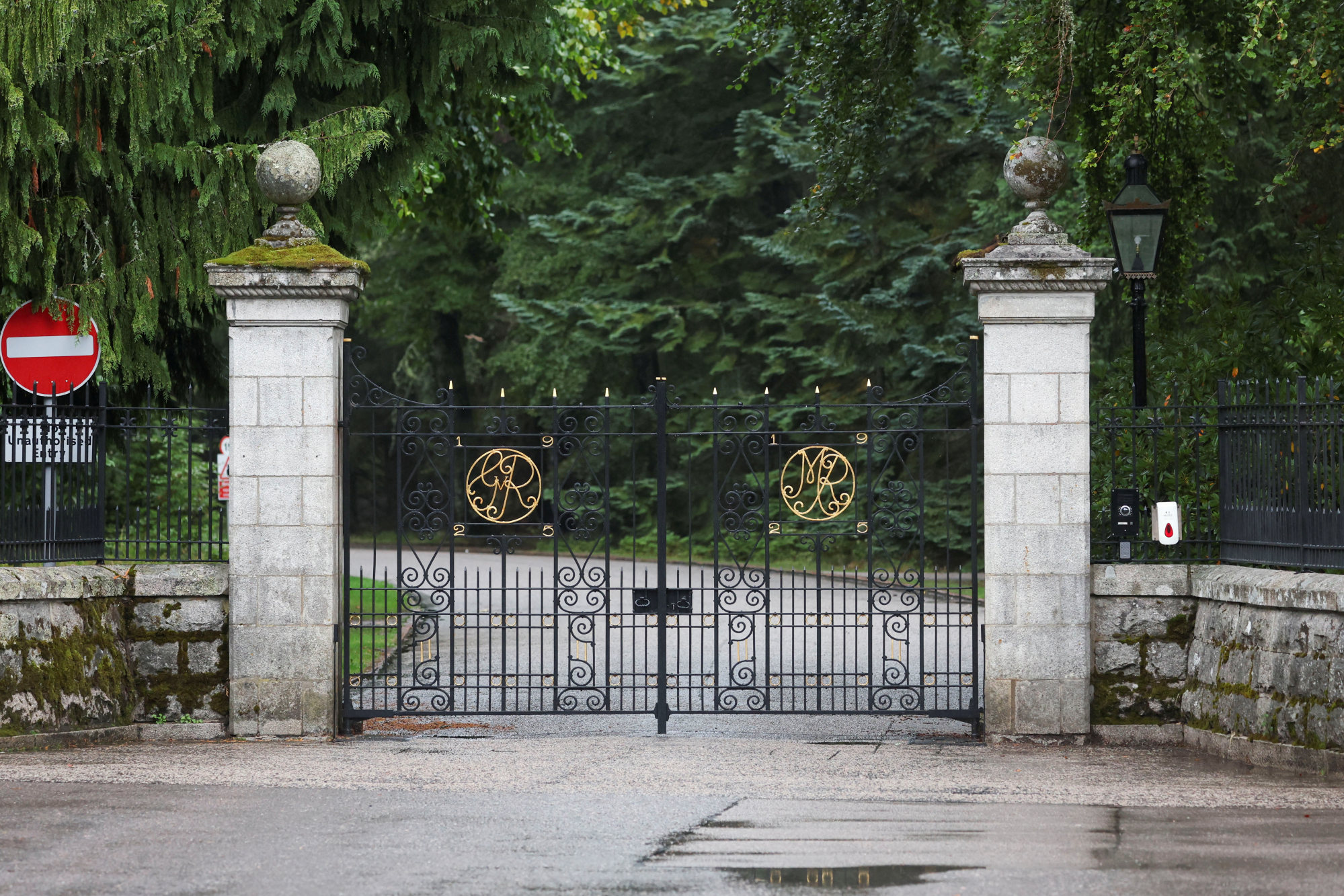 The gates of Balmoral Castle, Scotland, one of the royal family’s many residences. Photo: Reuters