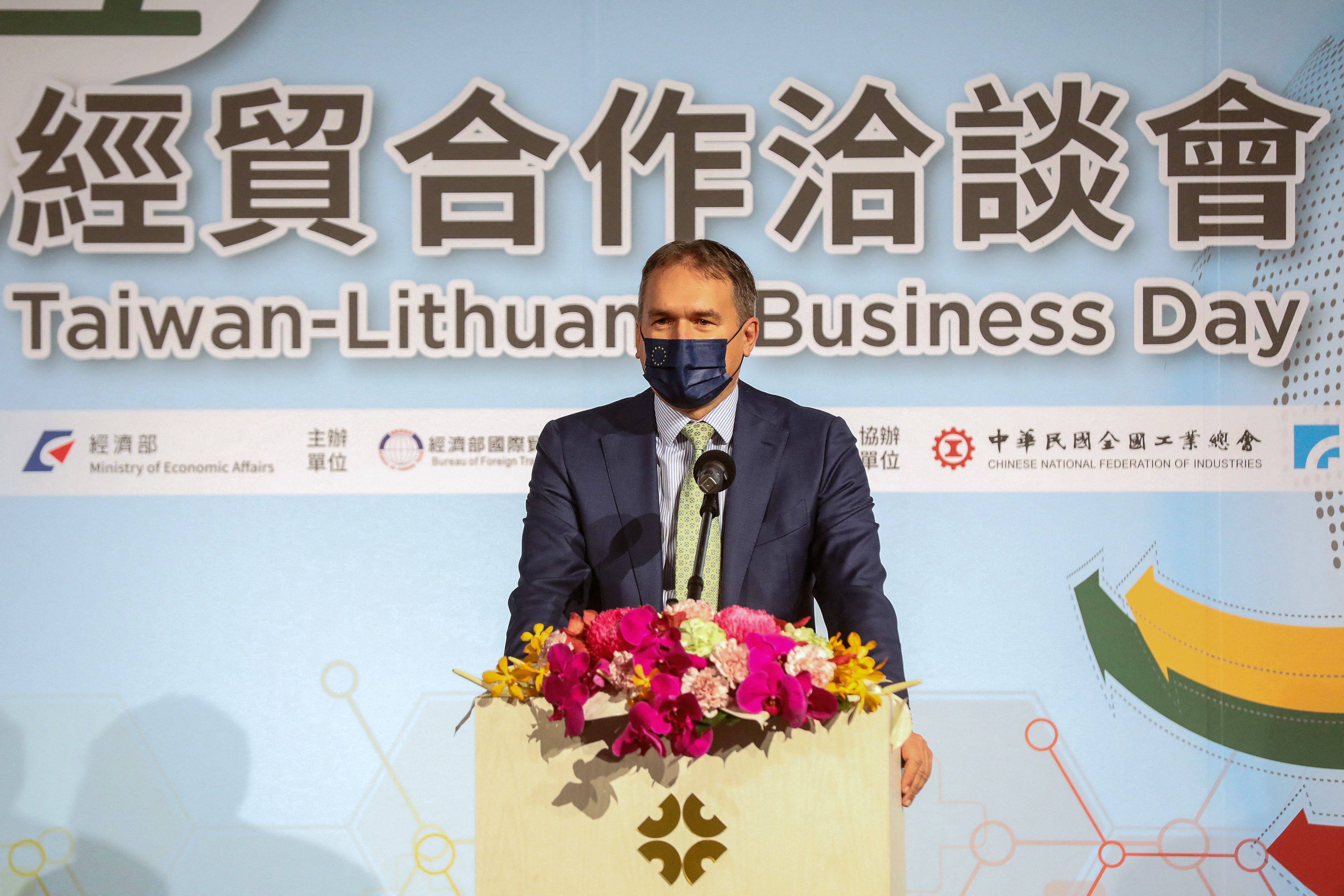Paulius Lukauskas was appointed Lithuania’s first representative to Taiwan in August. Photo: AFP