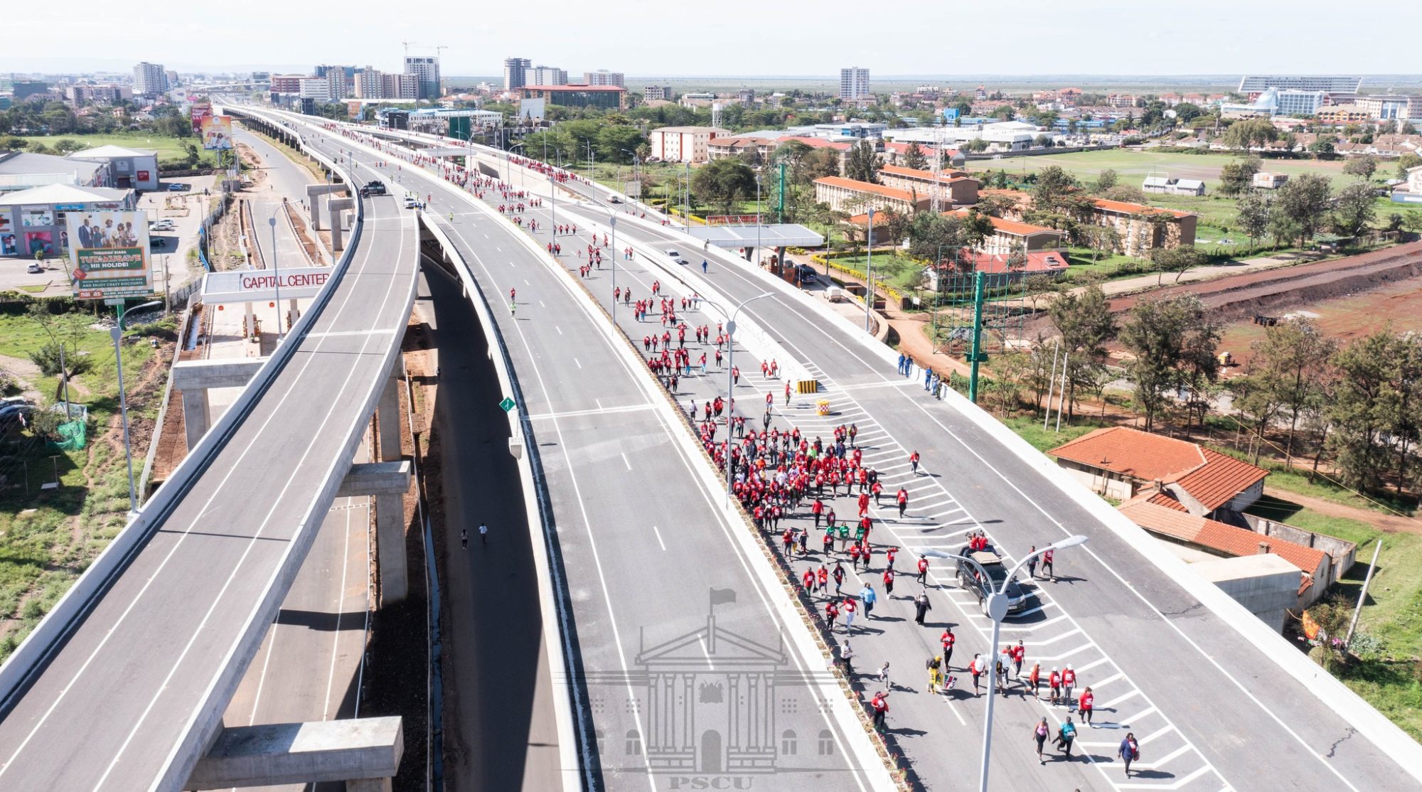 On May 8, the Nairobi City Marathon was held on the new Nairobi Expressway, which was funded and built by China. Photo: Presidential Strategic Communication Unit