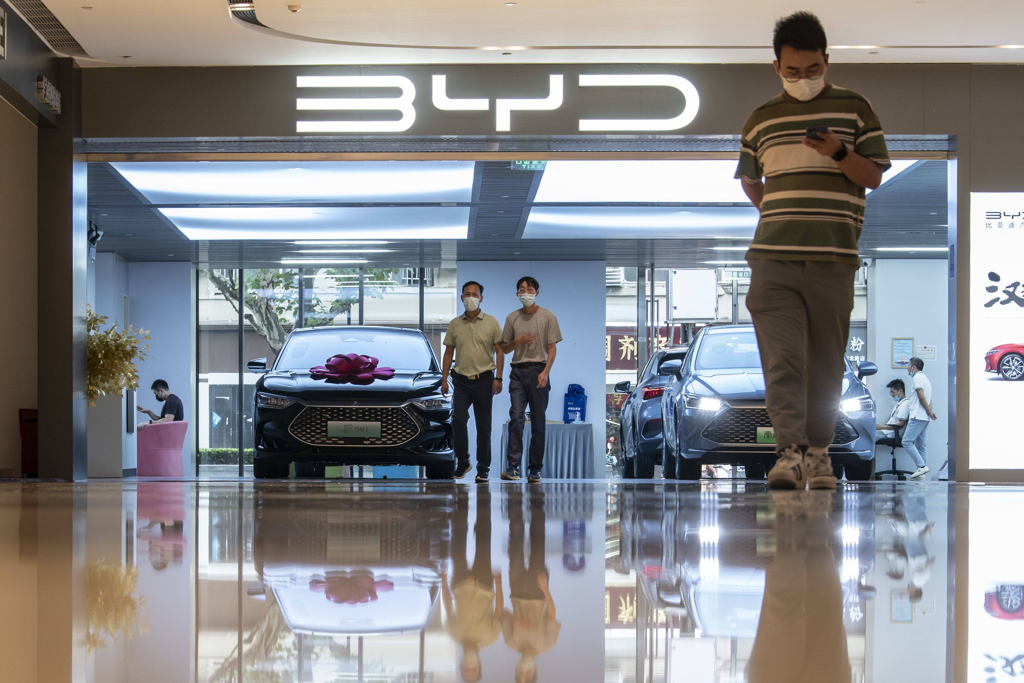 A BYD Co. showroom in Shanghai, China. Photo: Bloomberg