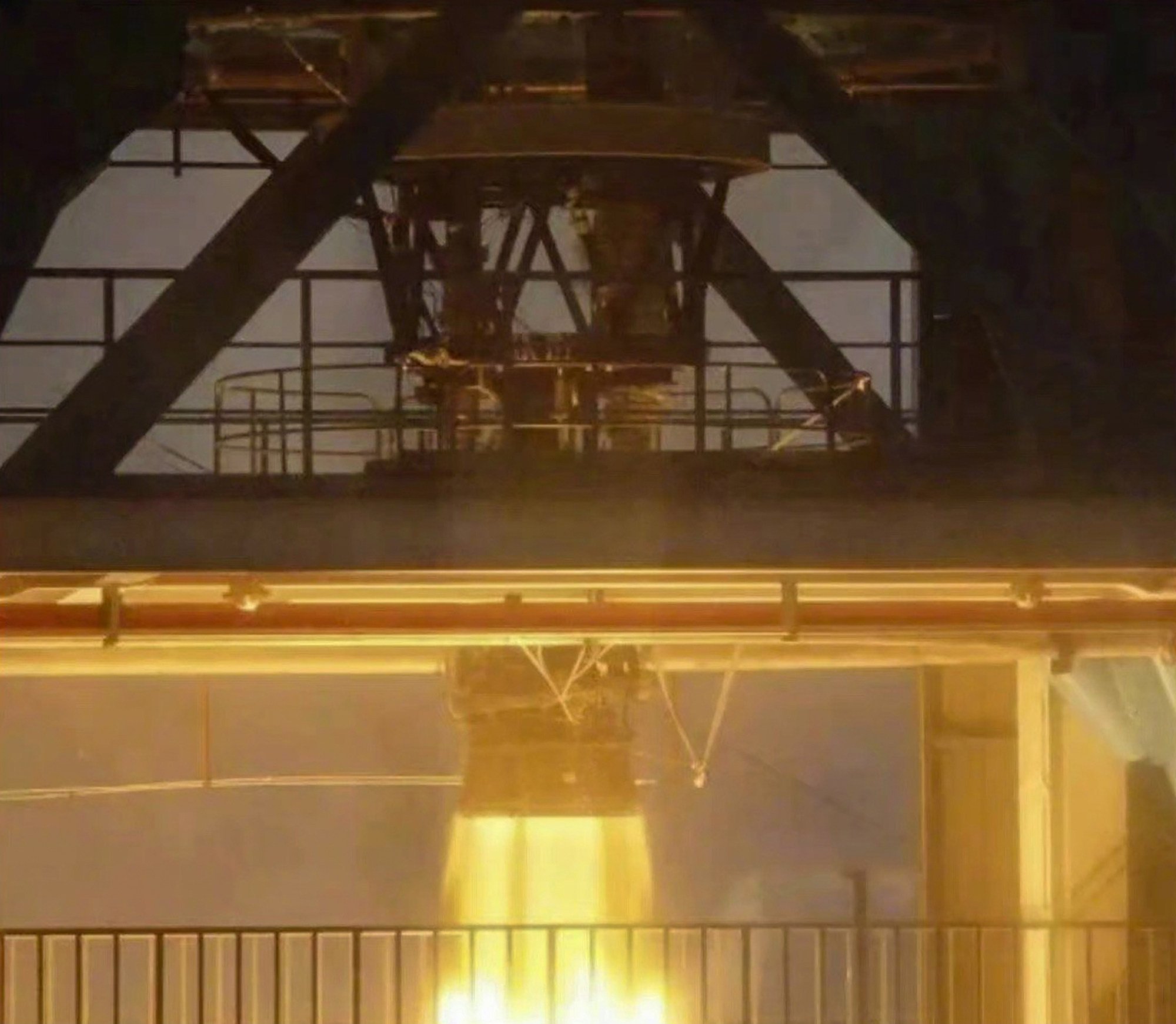 The engine is seen here in action. Photo: Xian Aerospace Propulsion Institute