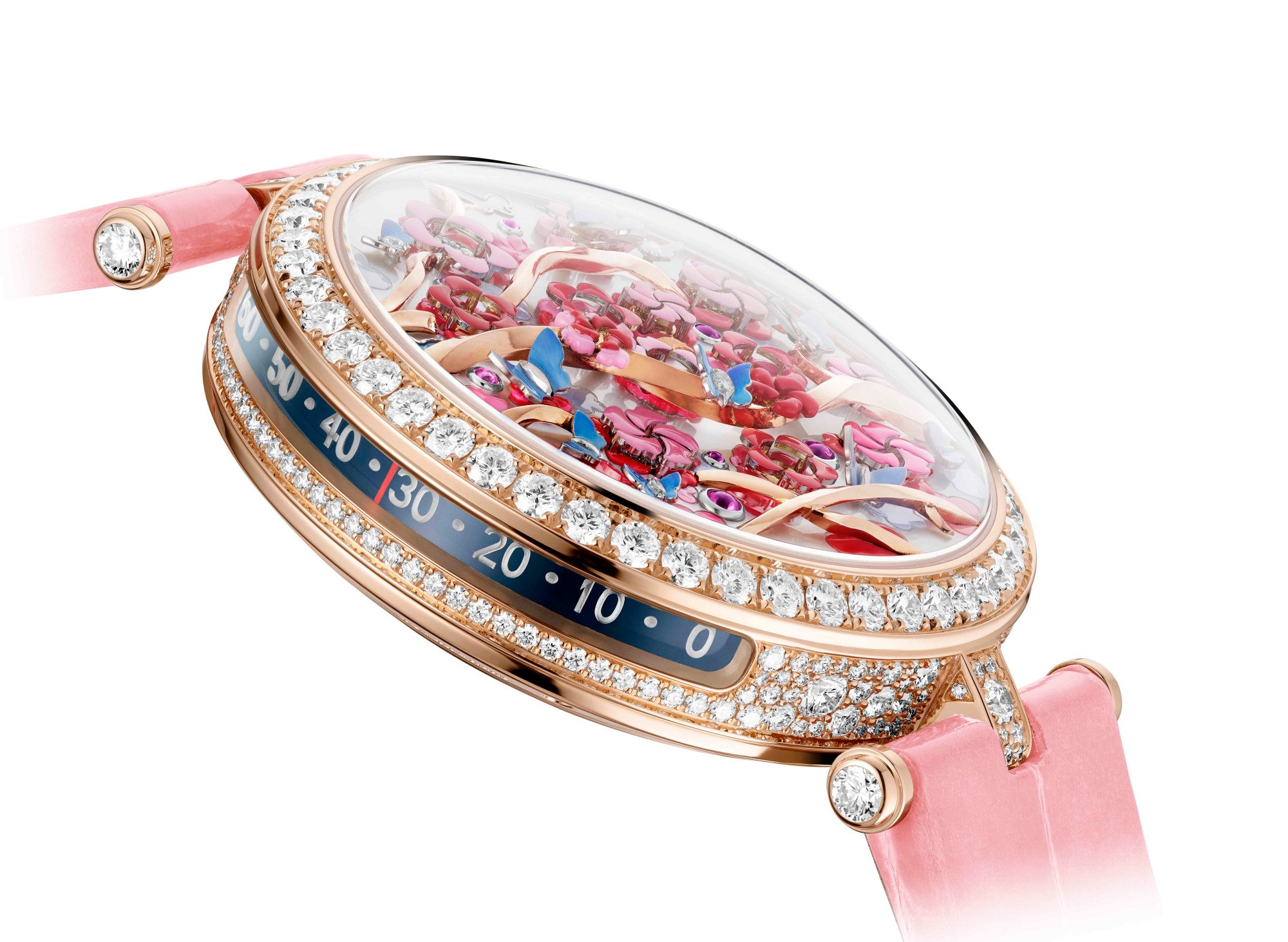 Lady Arpels Pont des Amoureux Jour watch 18K rose gold, Diamond - Van Cleef  & Arpels