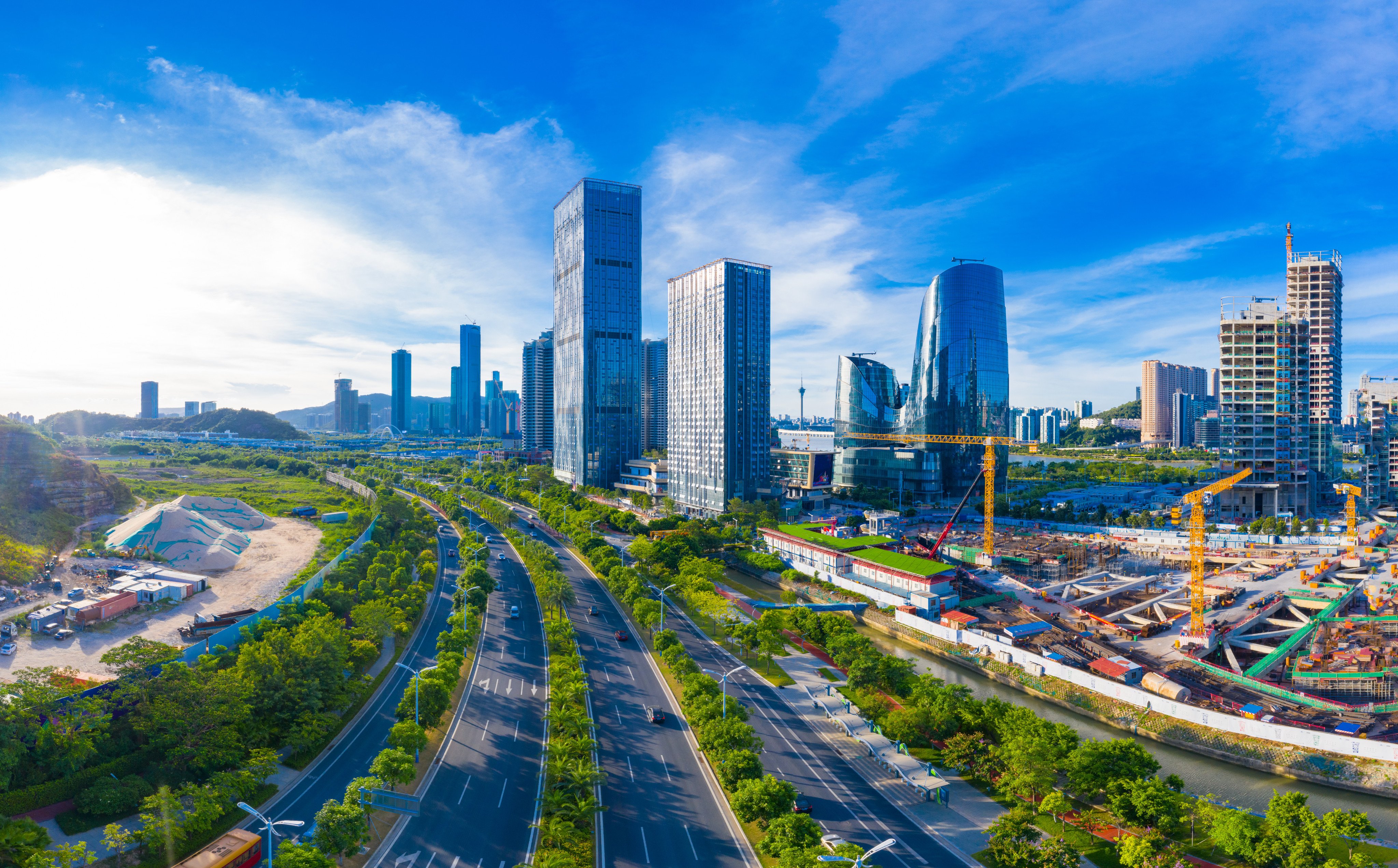 Aerial scenery of Hengqin Free Trade Zone, Zhuhai City. Photo: Shutterstock  