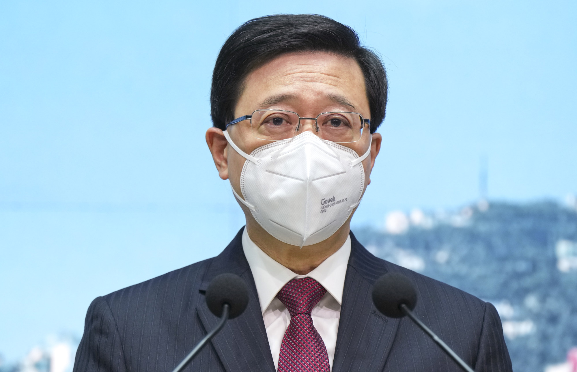 hong kong chief executive warns public to beware after his image and fake interview used to entice people to suspicious online cryptocurrency site